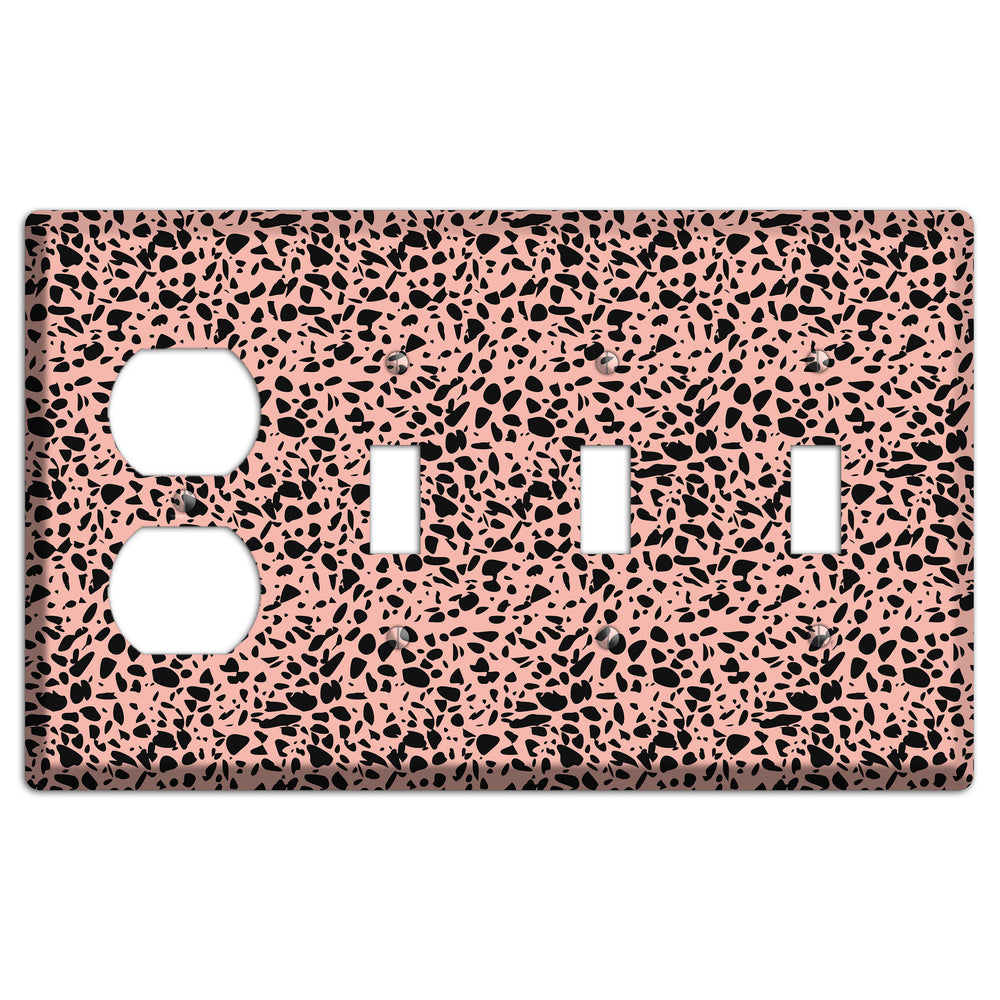 Blush Static Duplex / 3 Toggle Wallplate