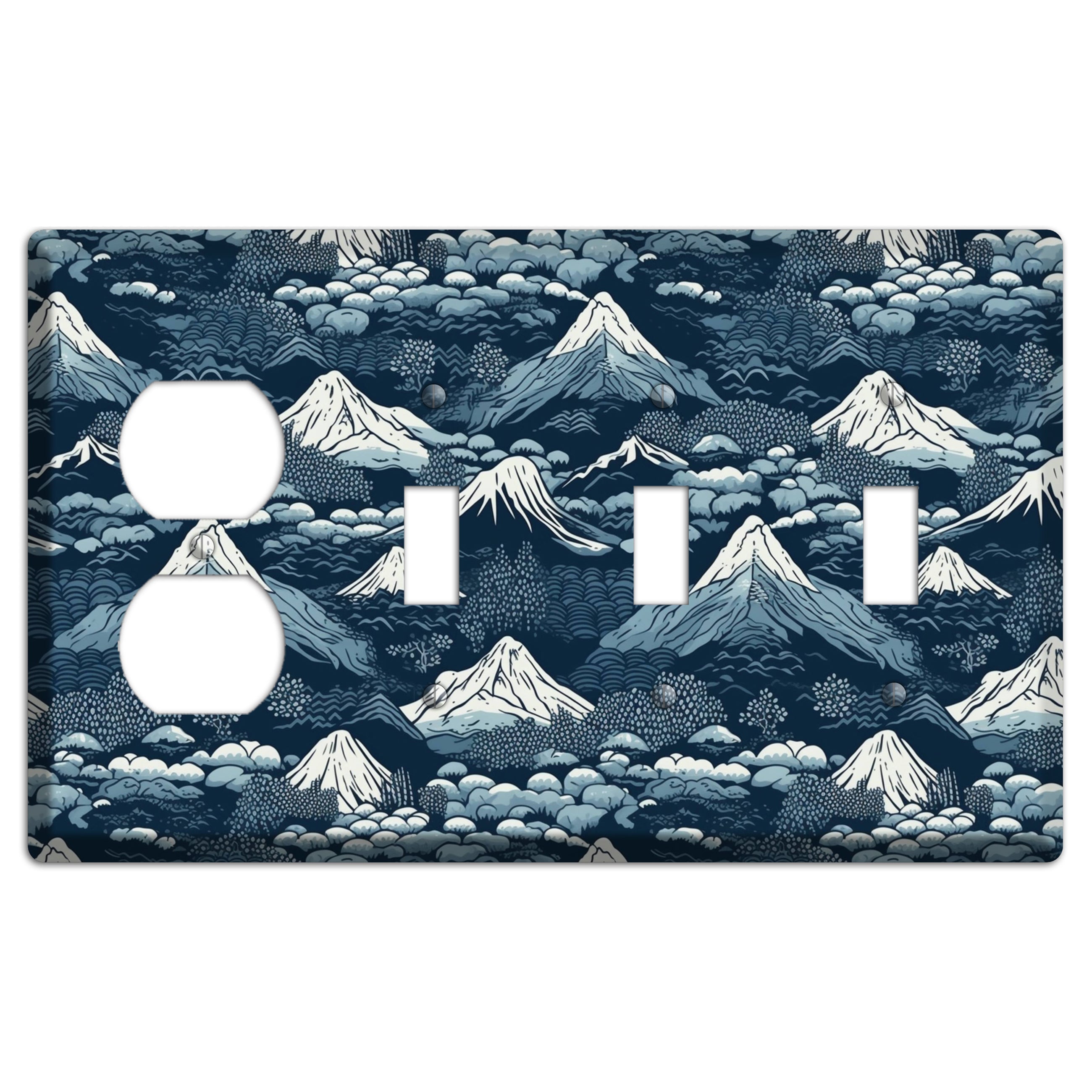 Summit & Fog Duplex / 3 Toggle Wallplate