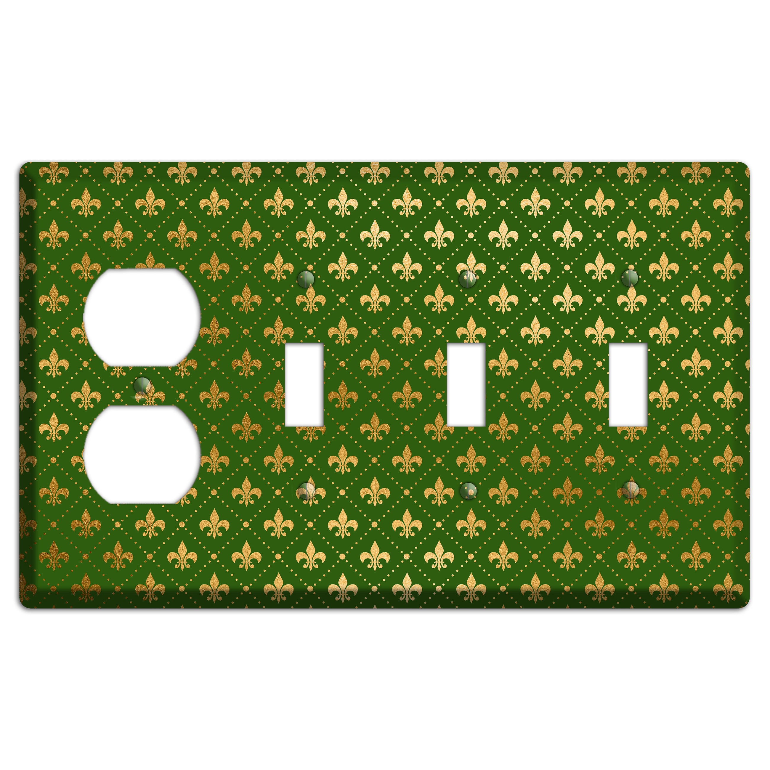 Gilded Grove Duplex / 3 Toggle Wallplate