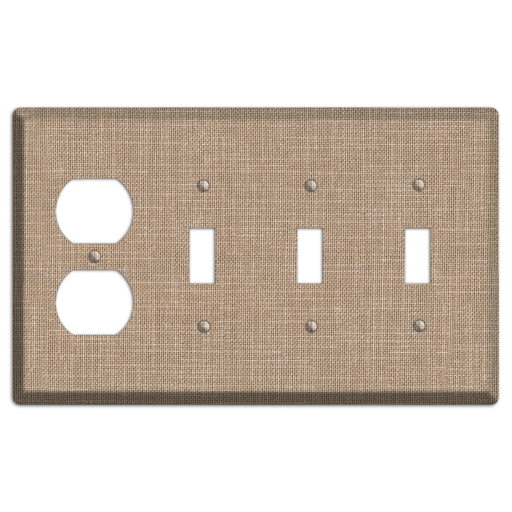 Linen Shore Duplex / 3 Toggle Wallplate