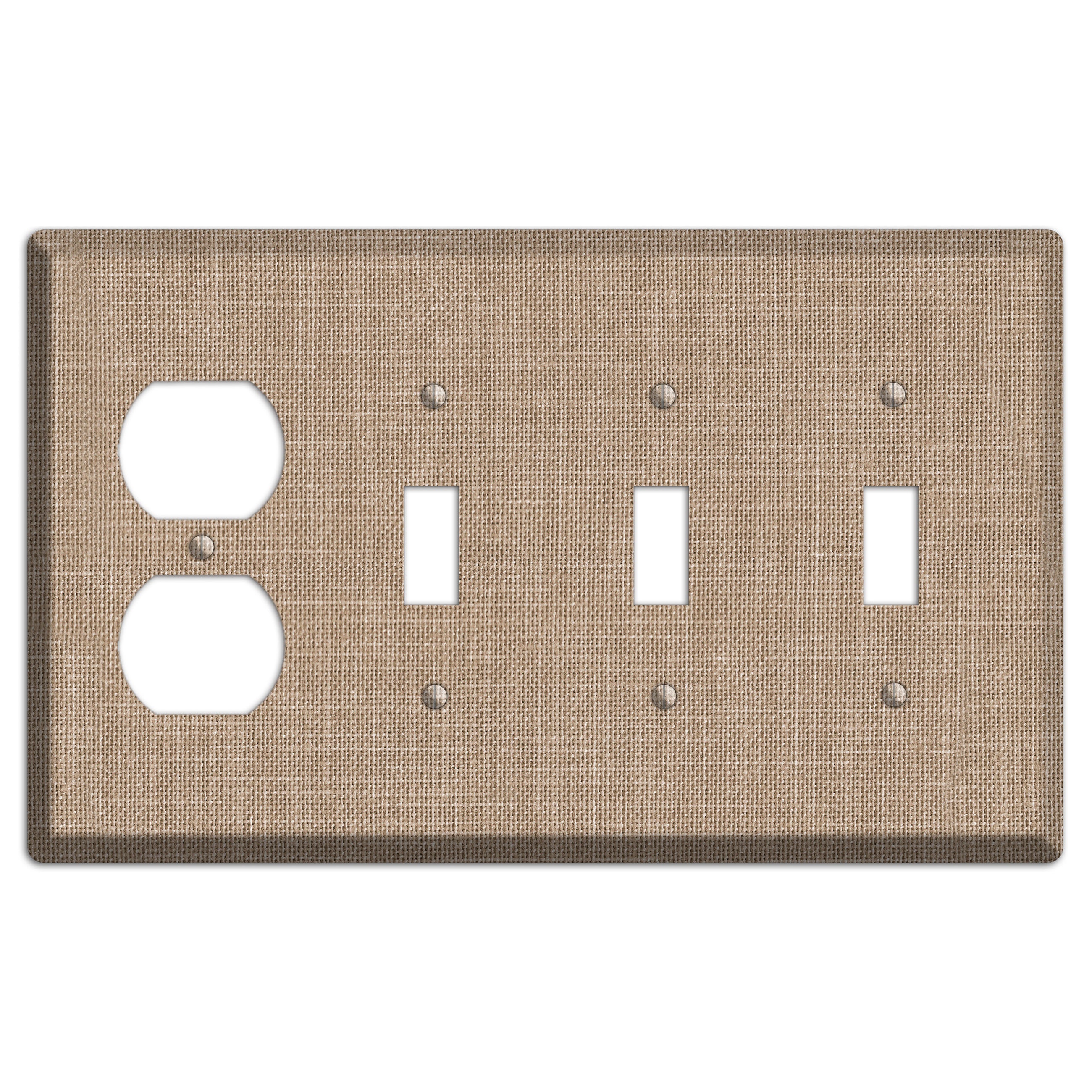 Linen Shore Duplex / 3 Toggle Wallplate