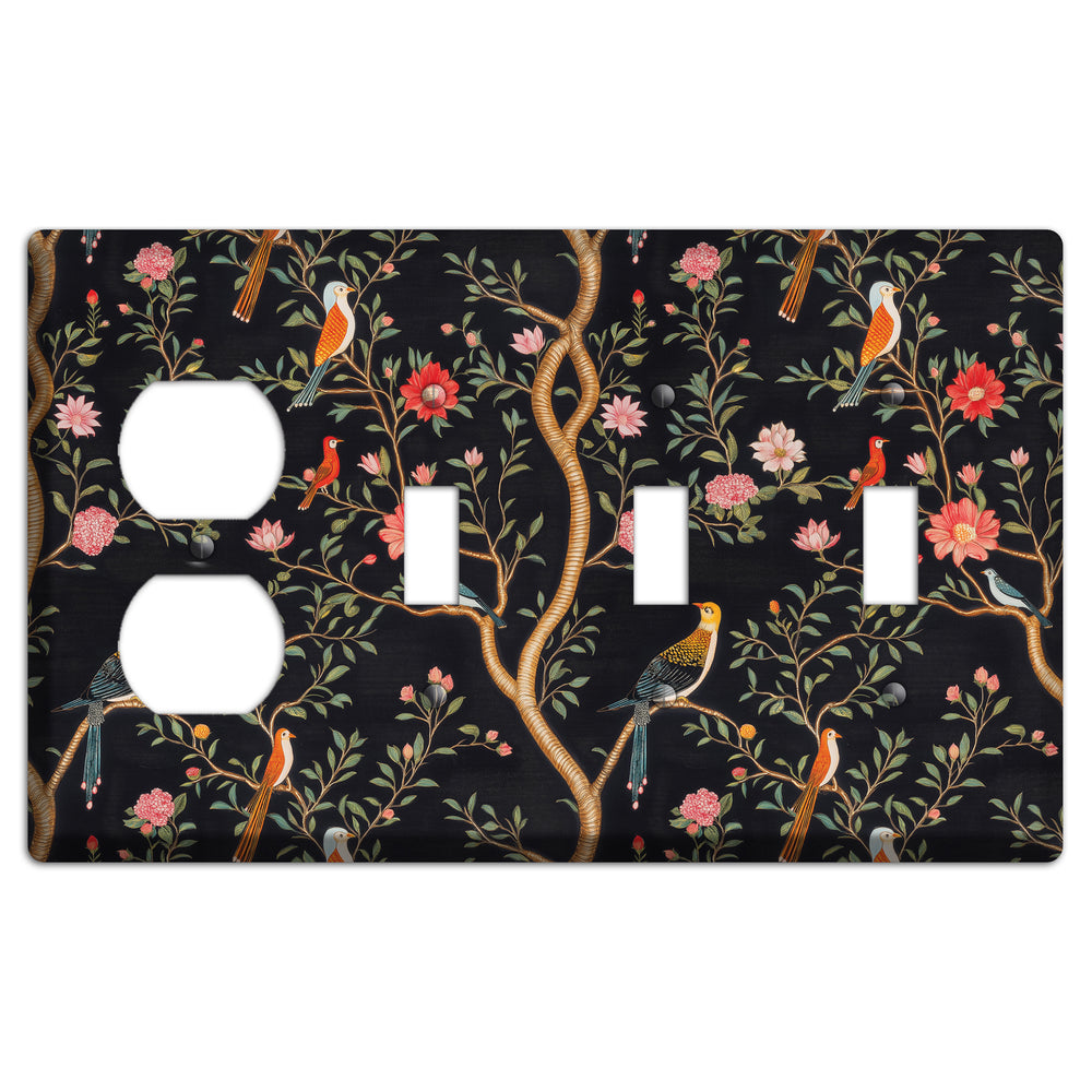 Garden After Dusk Duplex / 3 Toggle Wallplate