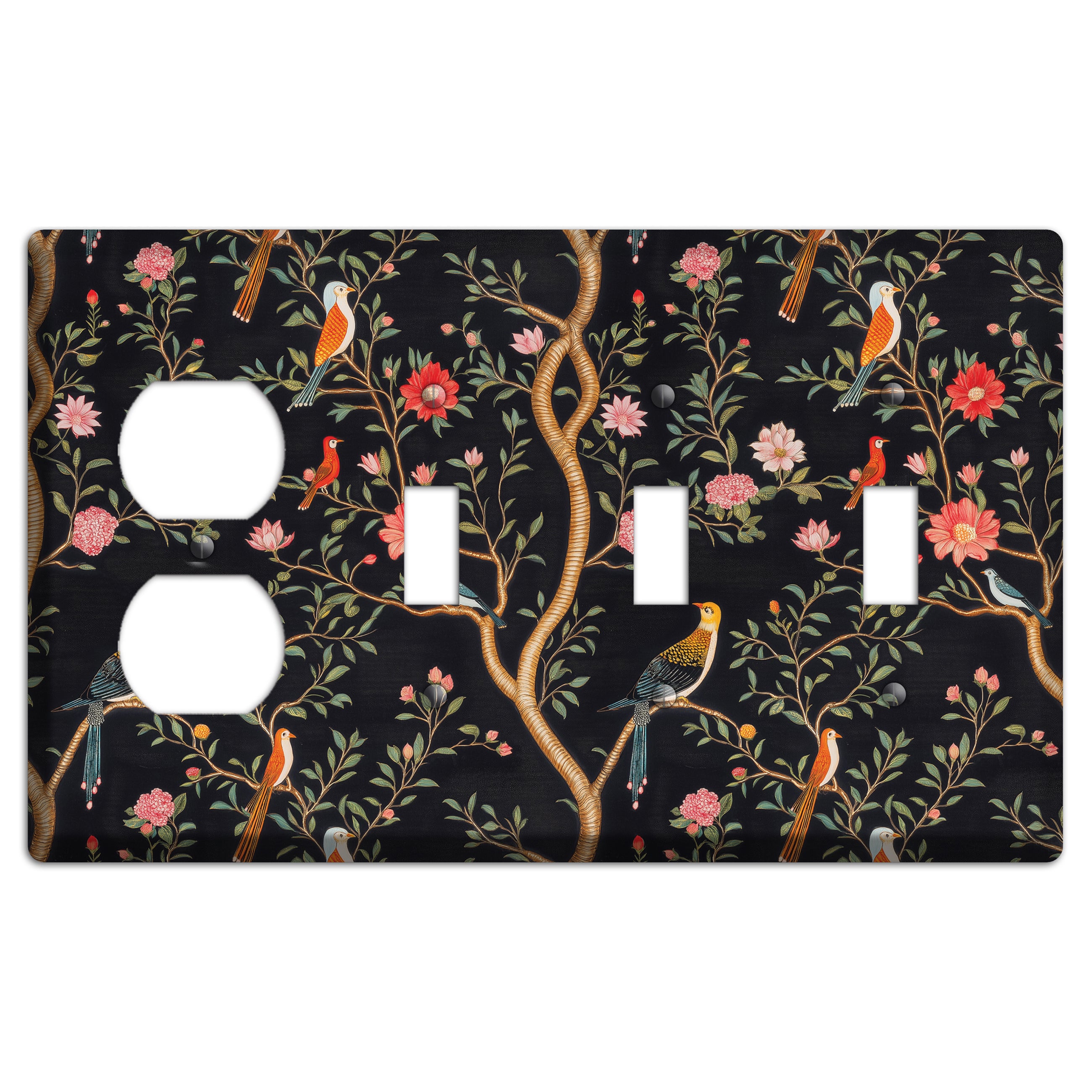 Garden After Dusk Duplex / 3 Toggle Wallplate