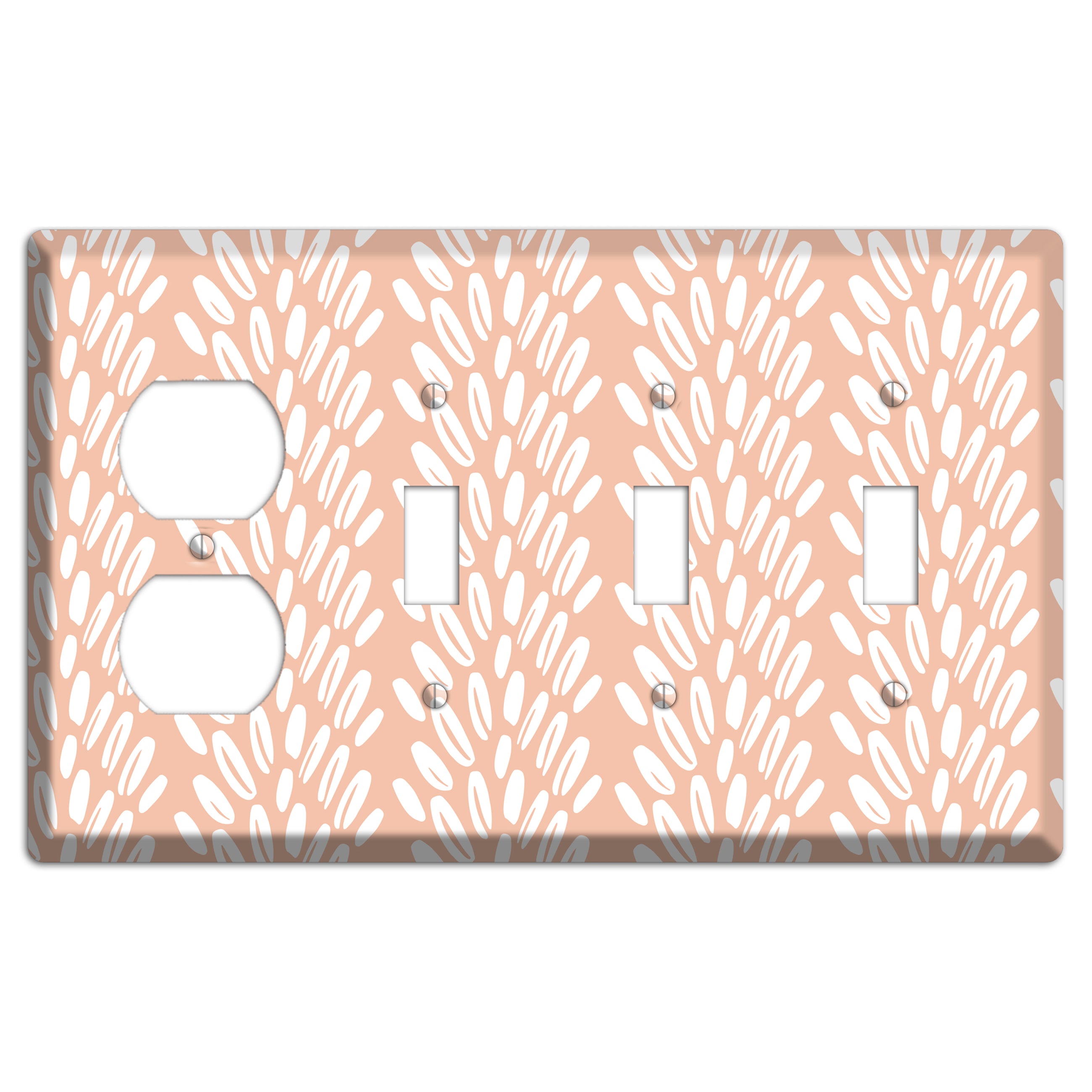 Harvest Plume Rise Duplex / 3 Toggle Wallplate