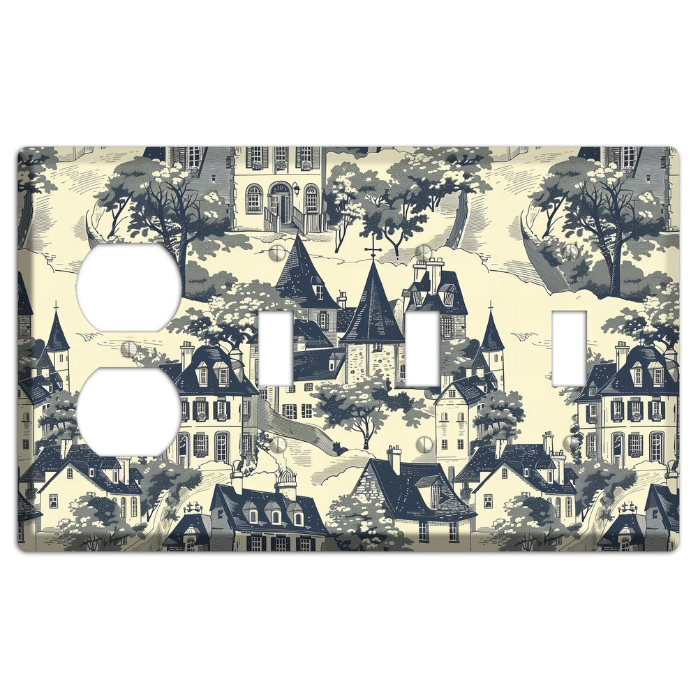 Village on the Hill Duplex / 3 Toggle Wallplate