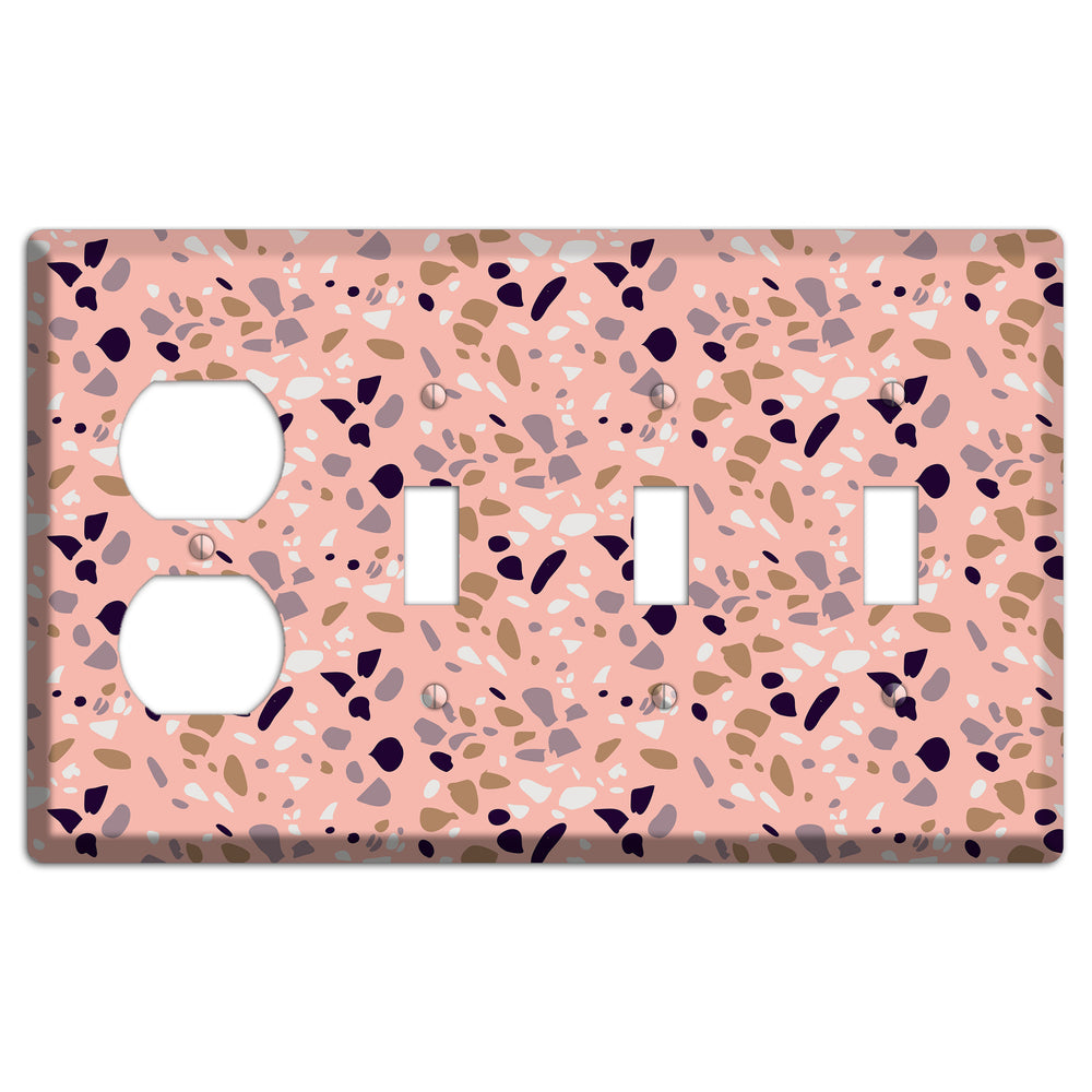 Petal Scatter Duplex / 3 Toggle Wallplate