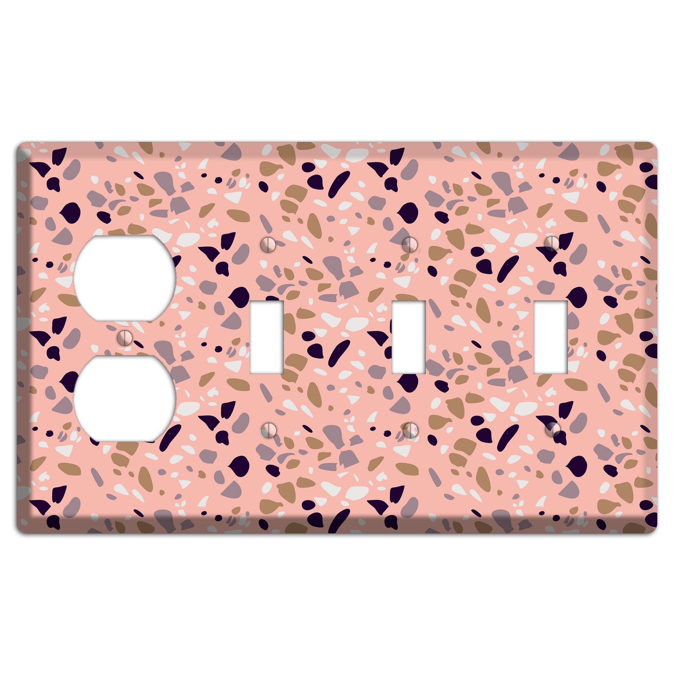 Petal Scatter Duplex / 3 Toggle Wallplate