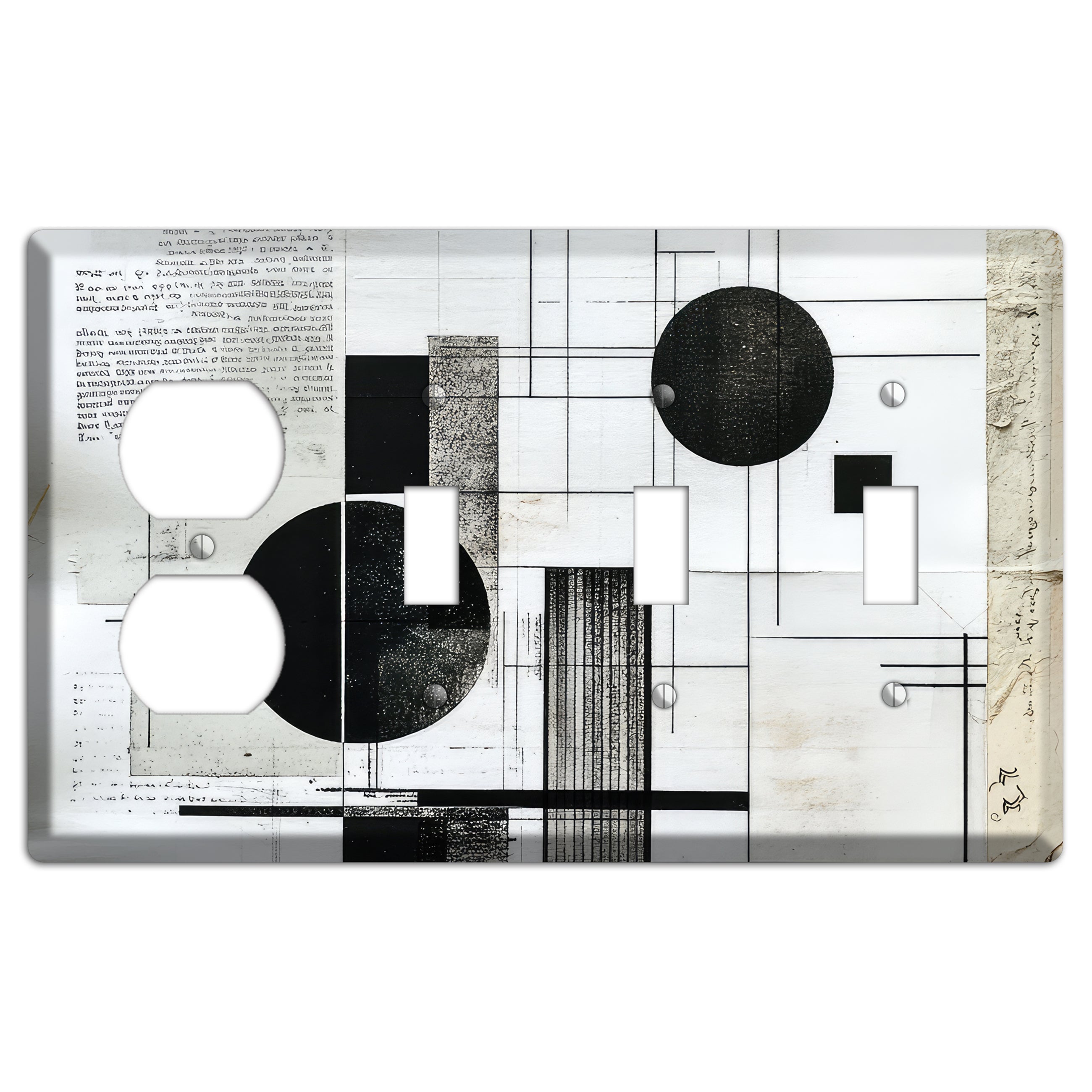 Cartographer's Dream Duplex / 3 Toggle Wallplate