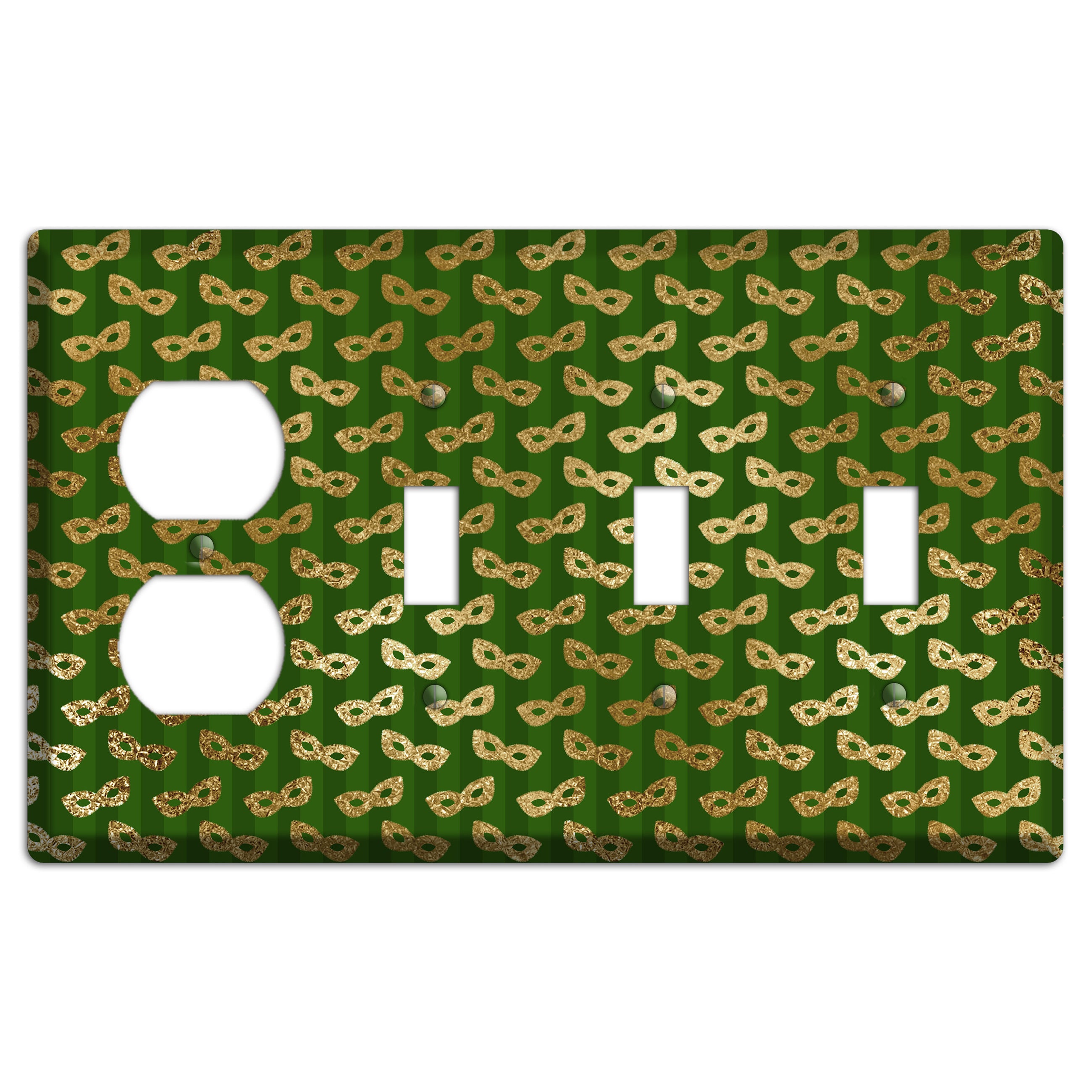 Golden Disguise Duplex / 3 Toggle Wallplate