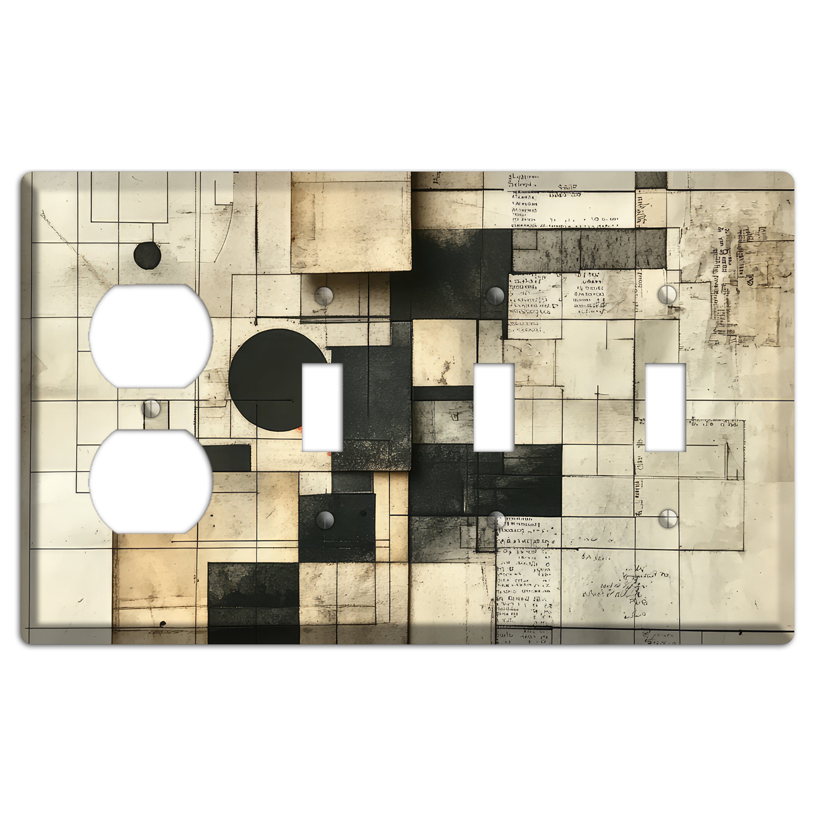 Drafting Room Séance Duplex / 3 Toggle Wallplate
