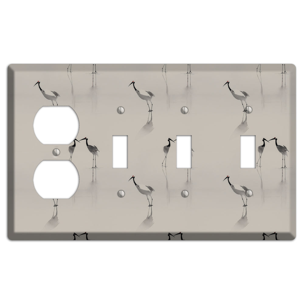 Mist & Mirror Vigil Duplex / 3 Toggle Wallplate