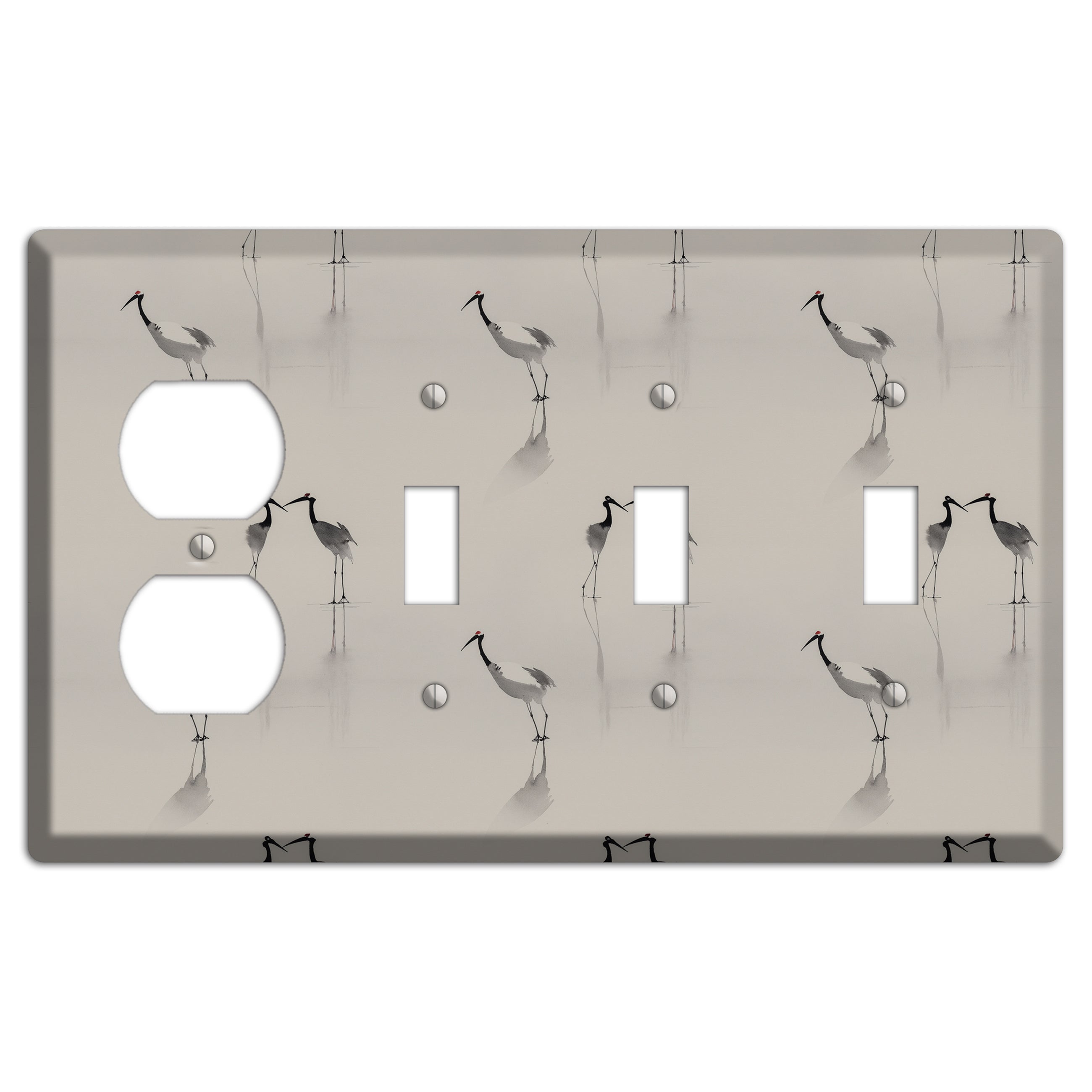 Mist & Mirror Vigil Duplex / 3 Toggle Wallplate