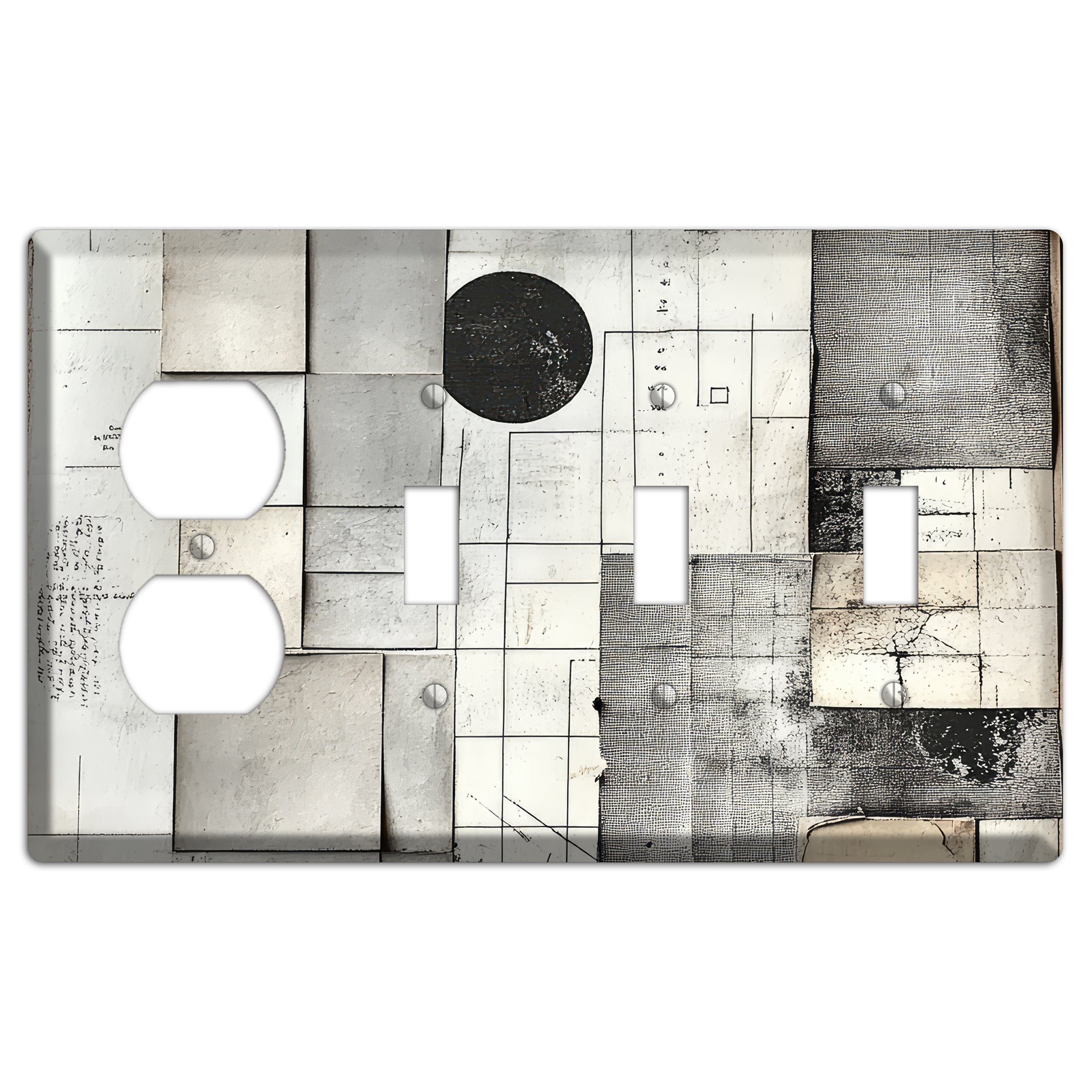 Cartographer's Quiet Ruin Duplex / 3 Toggle Wallplate