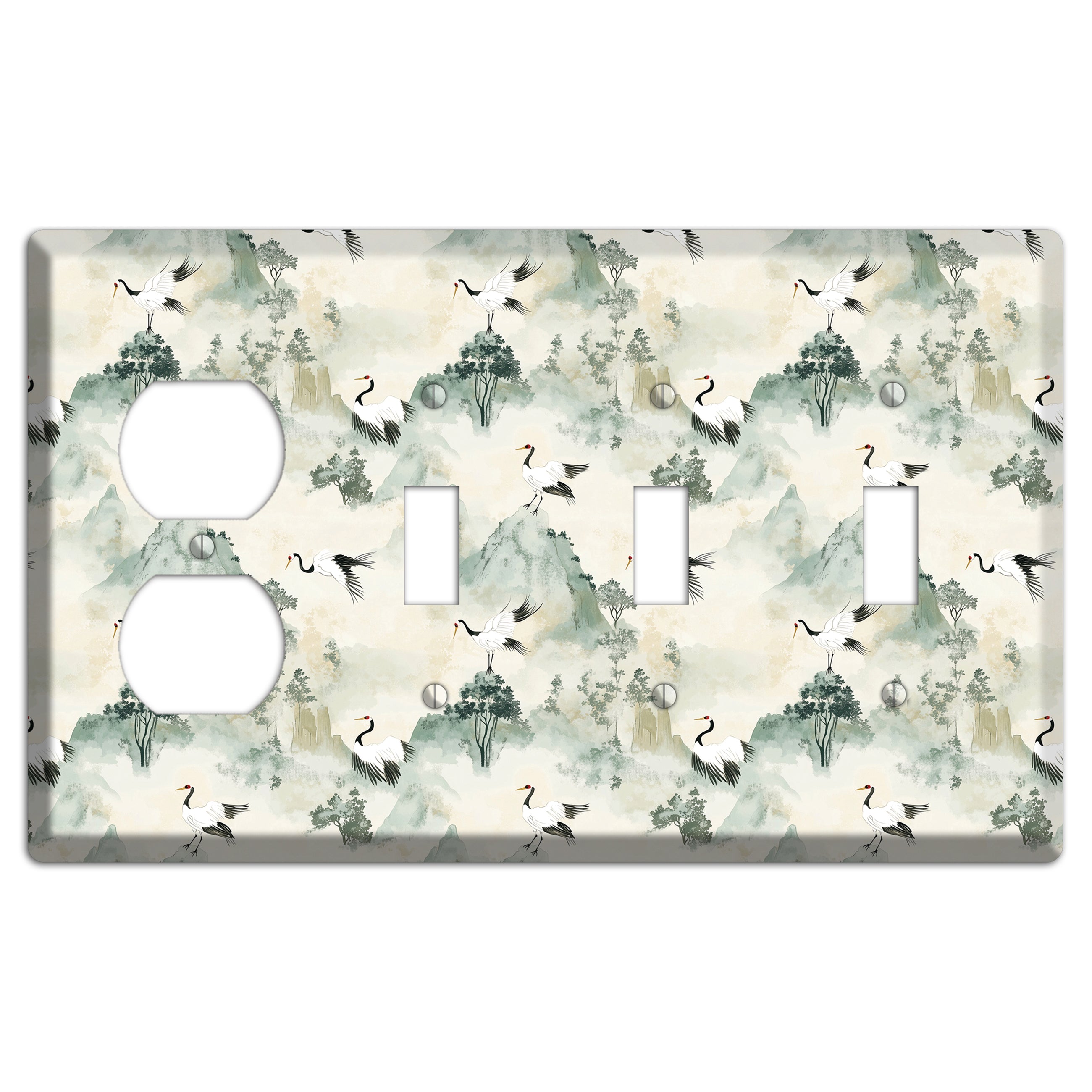 Jade Mountain Passage Duplex / 3 Toggle Wallplate