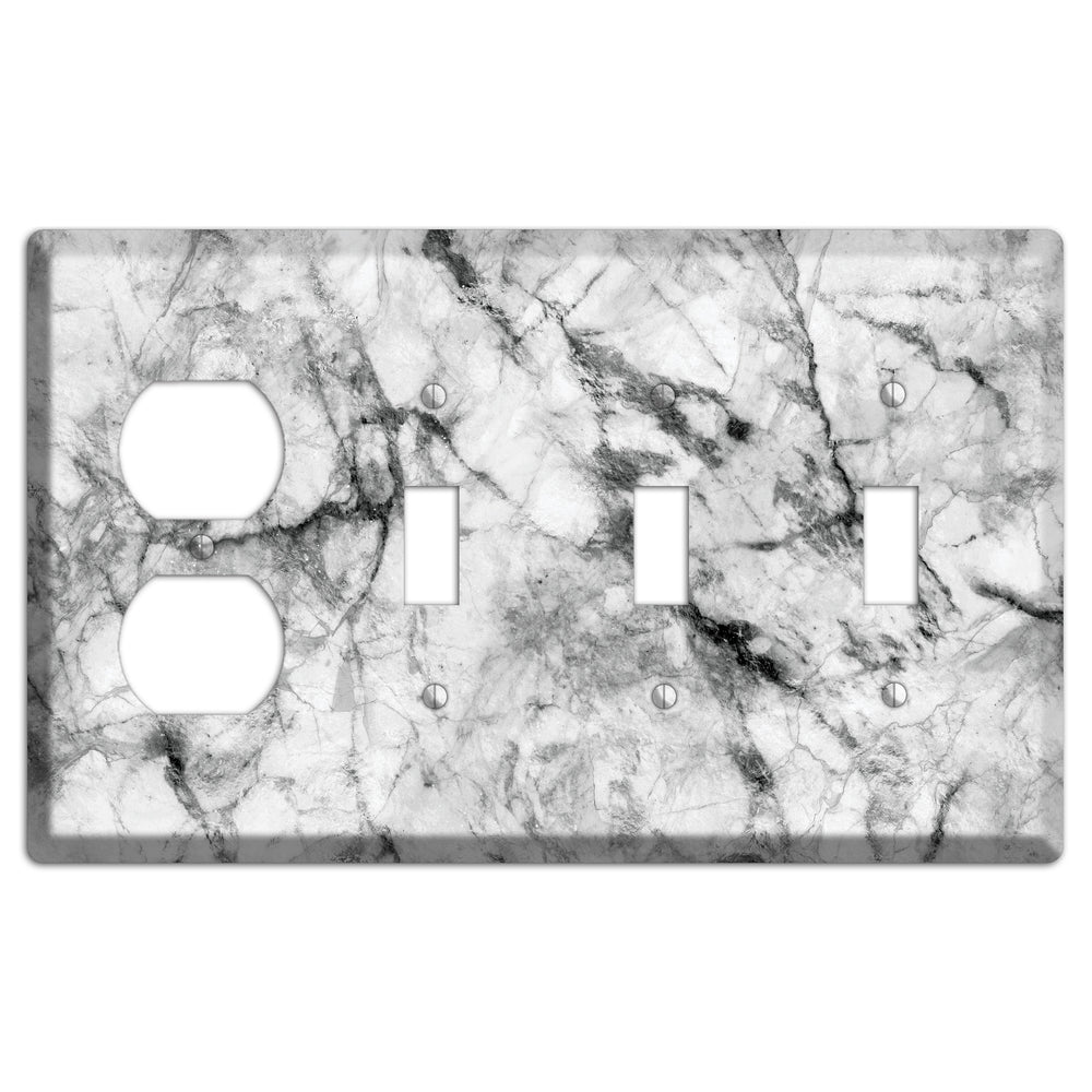 Alto Marble Duplex / 3 Toggle Wallplate