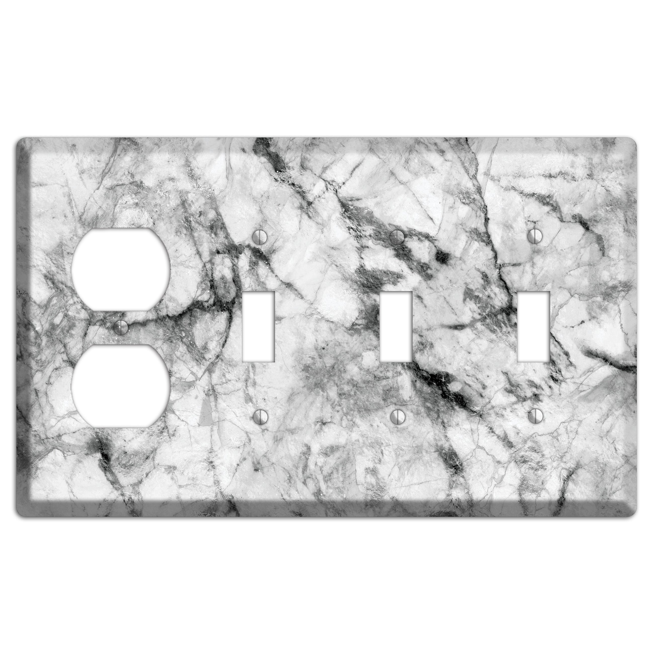 Alto Marble Duplex / 3 Toggle Wallplate