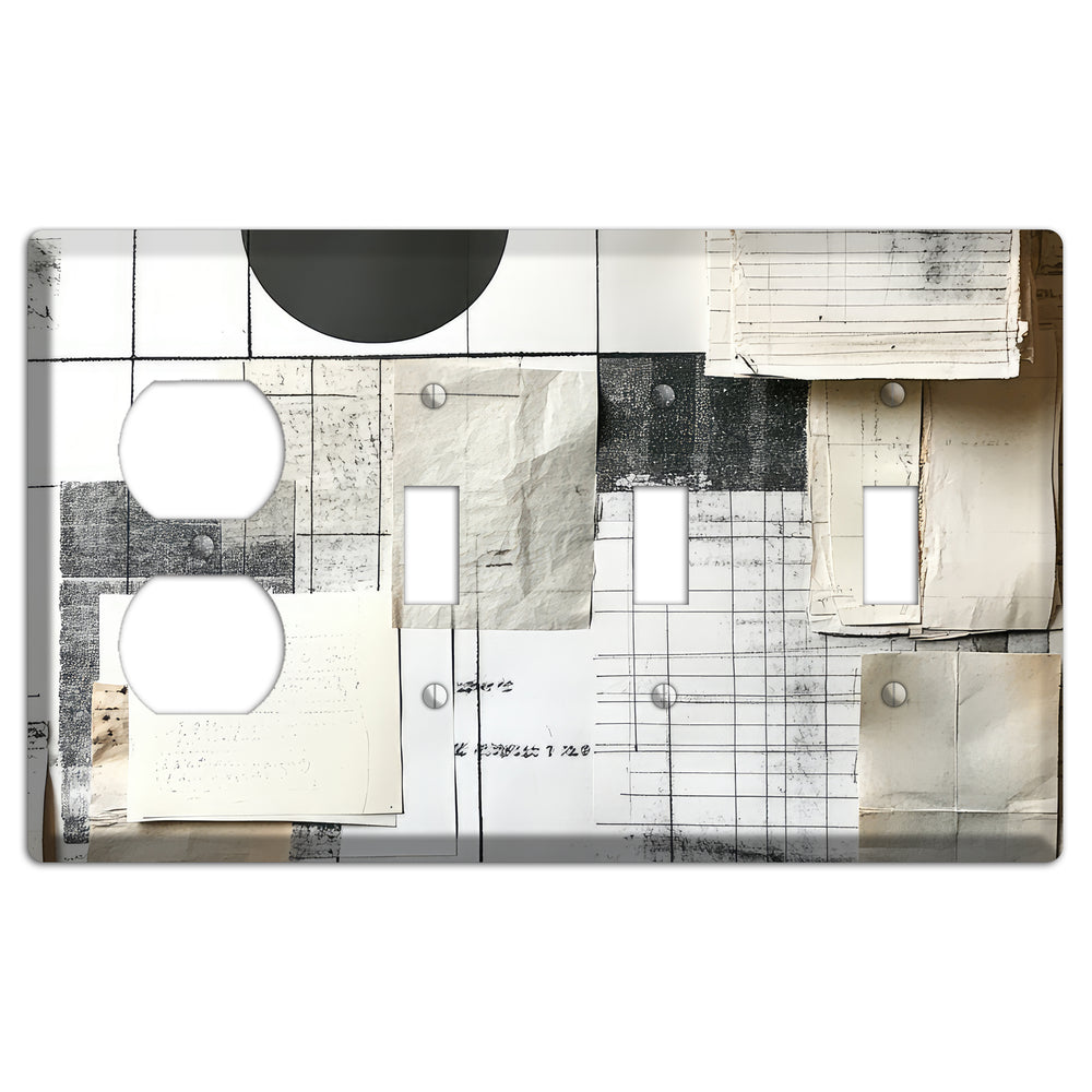 Paper & Memory Duplex / 3 Toggle Wallplate