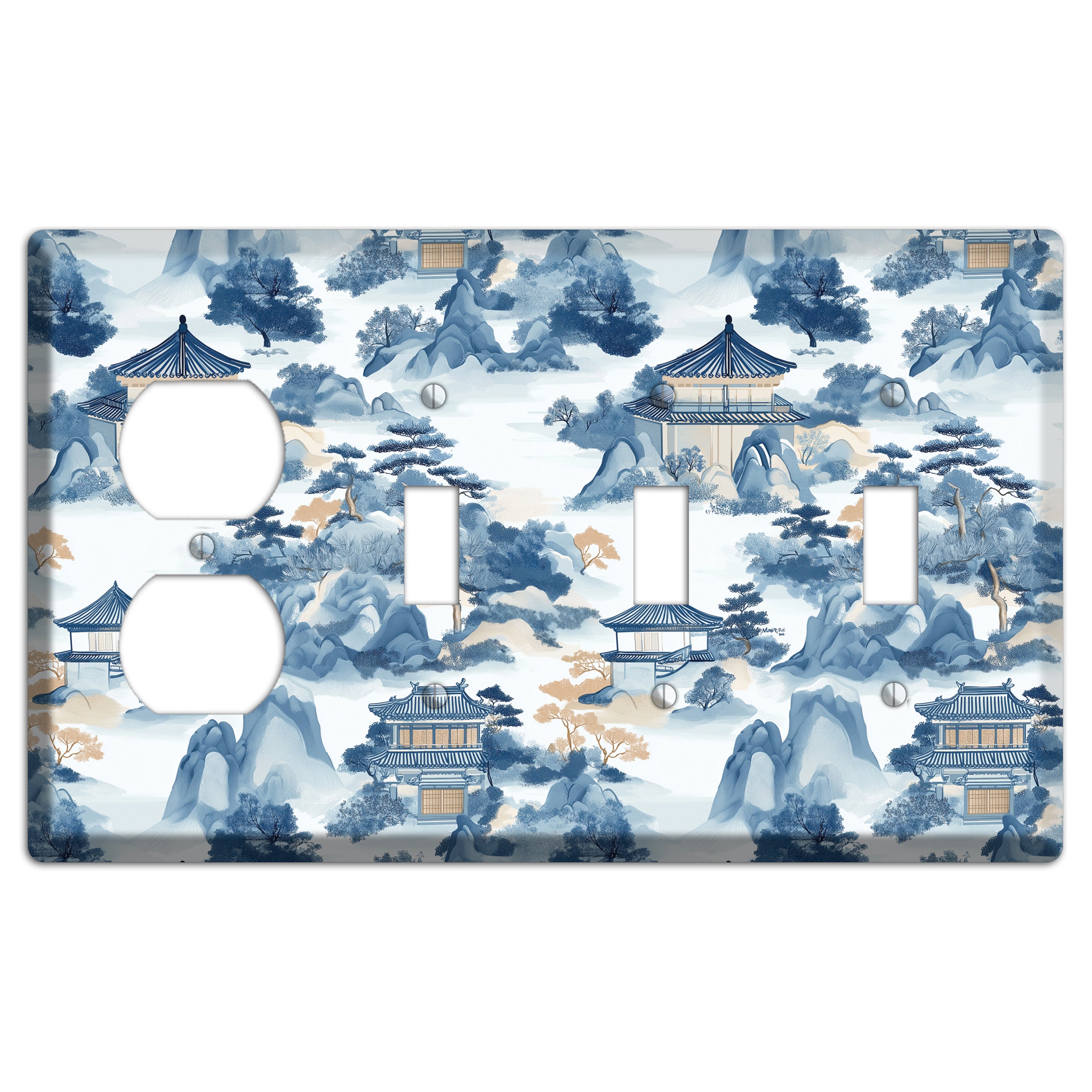 Jade Mountain Retreat Duplex / 3 Toggle Wallplate