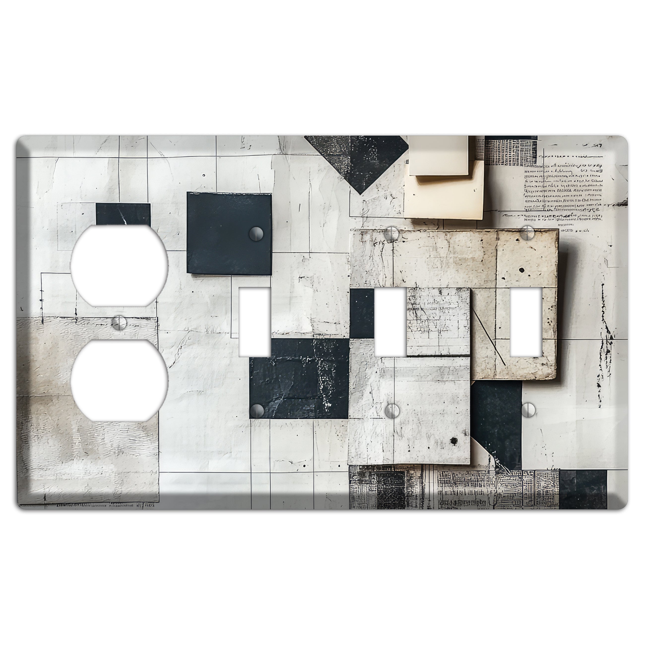 Ledger & Silence Duplex / 3 Toggle Wallplate