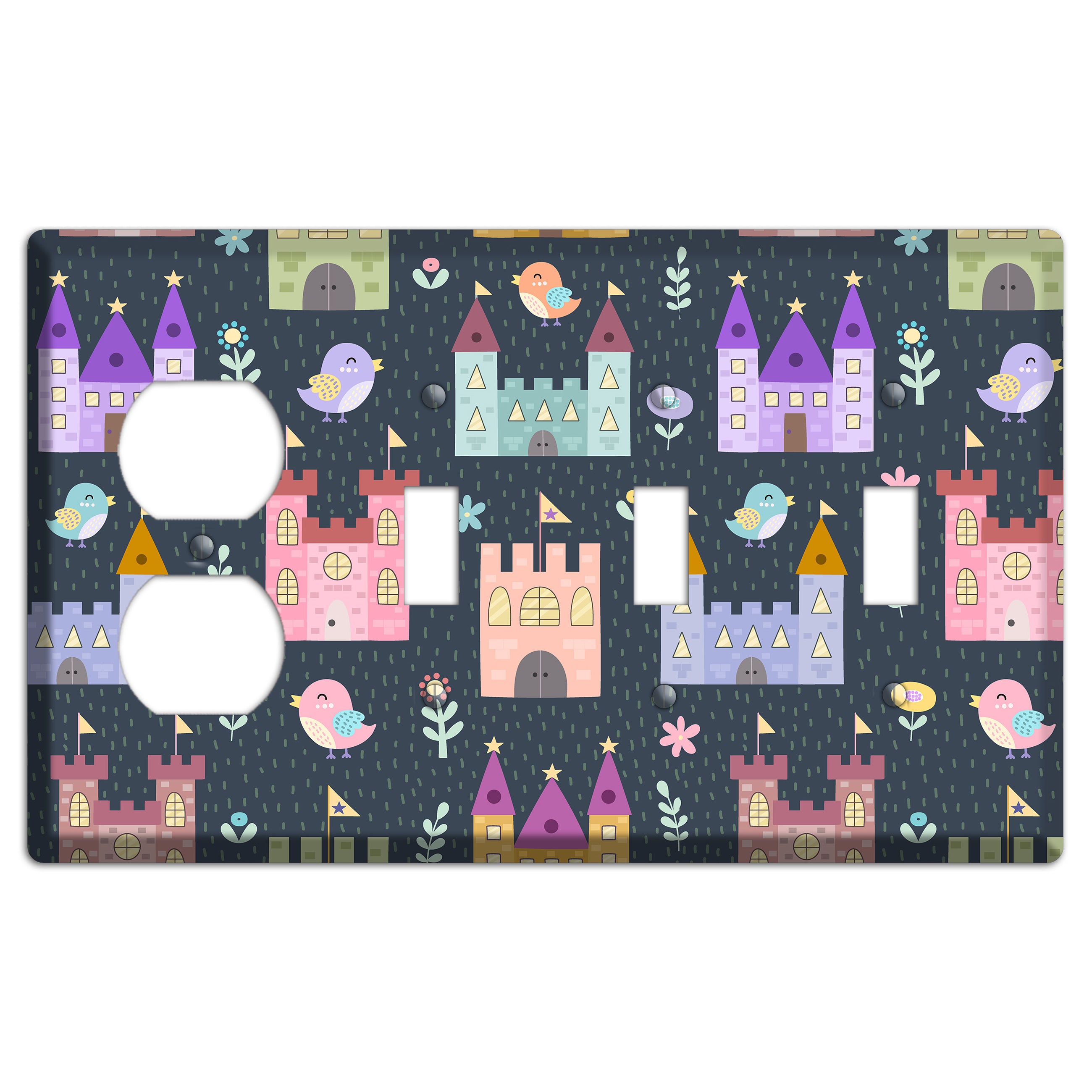 Castle Garden Duplex / 3 Toggle Wallplate
