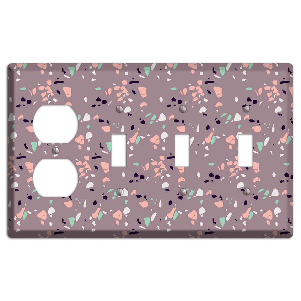 Orchid Dust Duplex / 3 Toggle Wallplate