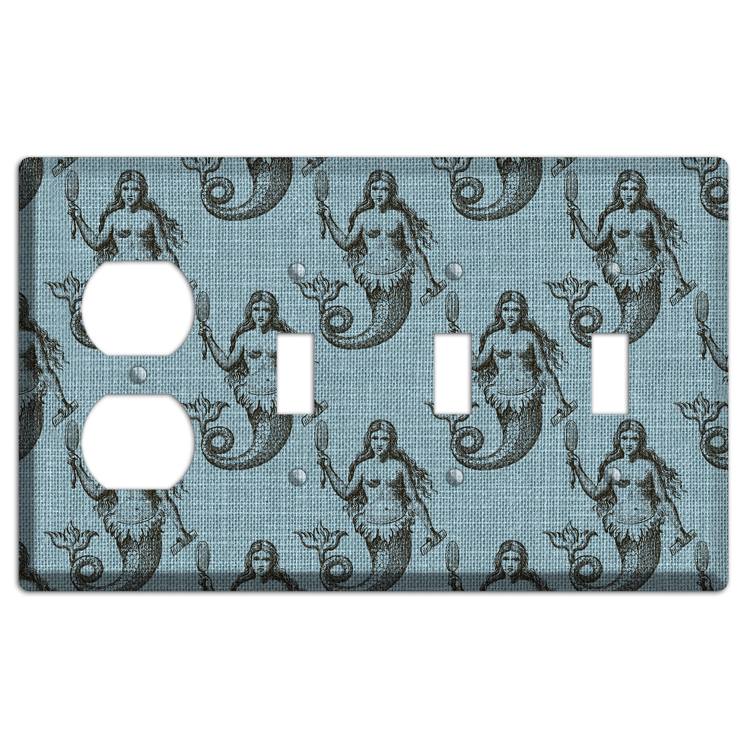 Siren’s Reflection Duplex / 3 Toggle Wallplate