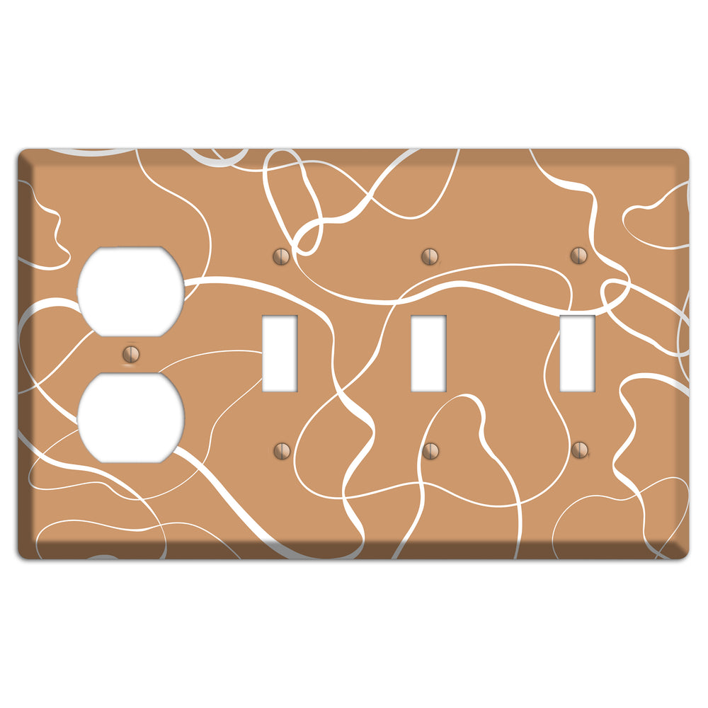 Wandering Thread Duplex / 3 Toggle Wallplate