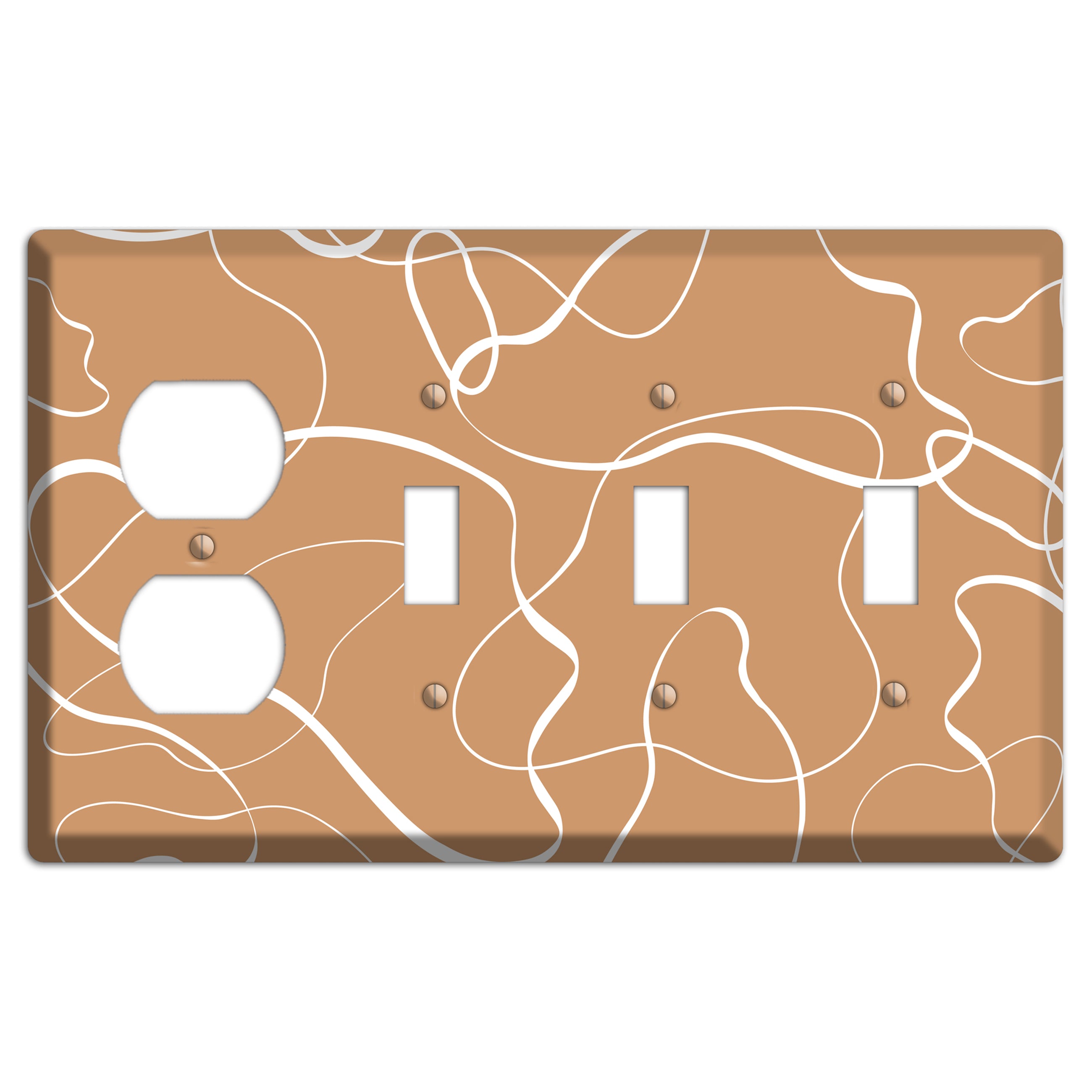 Wandering Thread Duplex / 3 Toggle Wallplate