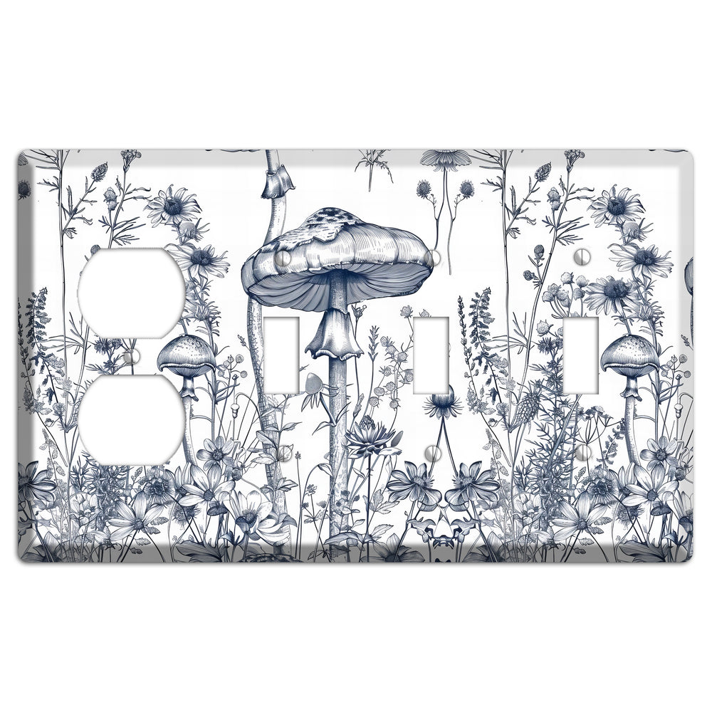 Forager's Meadow Spell Duplex / 3 Toggle Wallplate