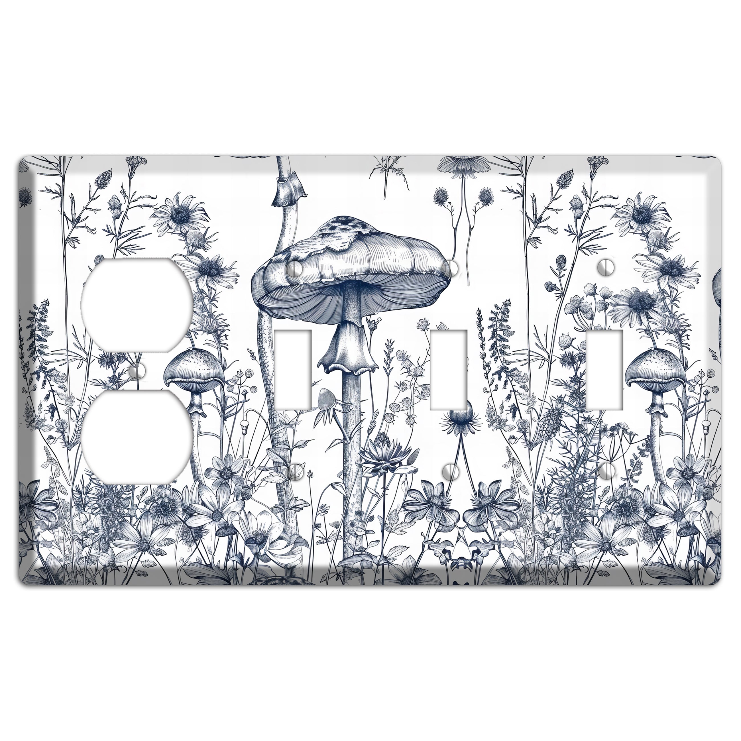 Forager's Meadow Spell Duplex / 3 Toggle Wallplate