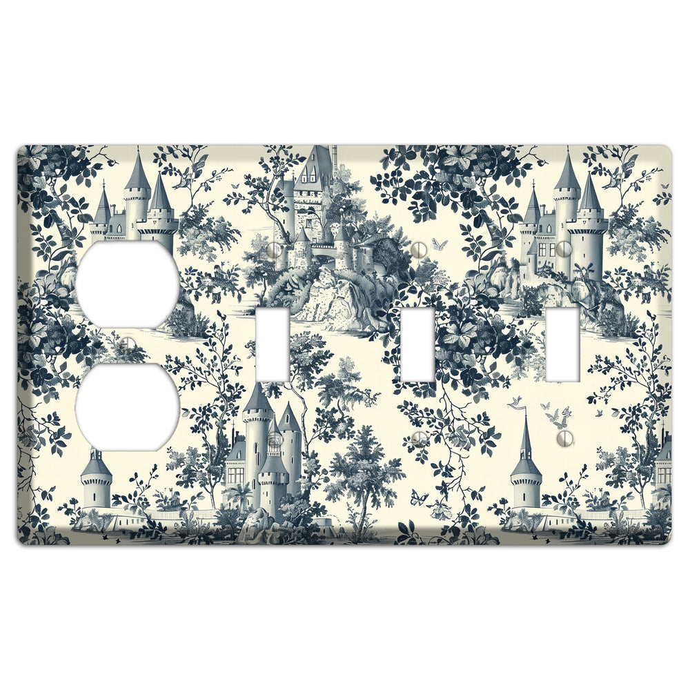 Castle & Crown Duplex / 3 Toggle Wallplate