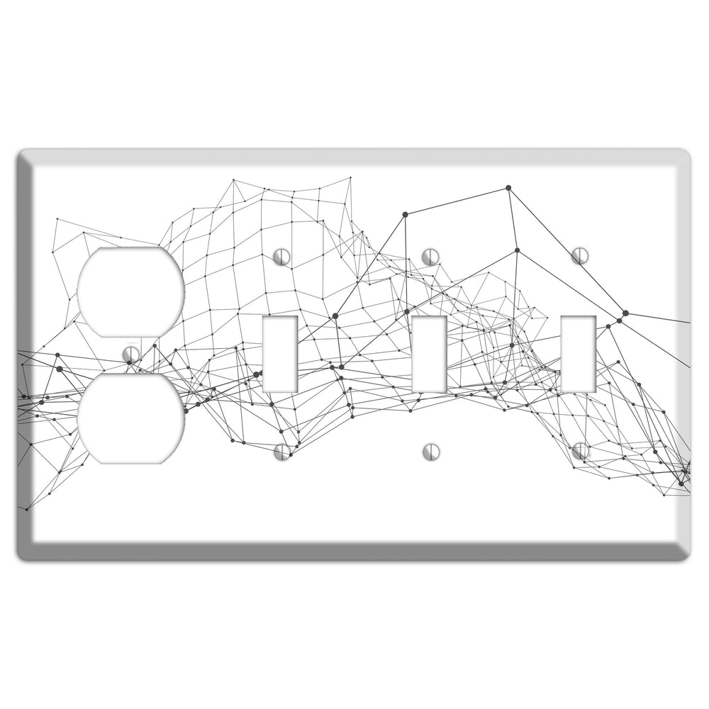 Signal Fault Horizon Duplex / 3 Toggle Wallplate