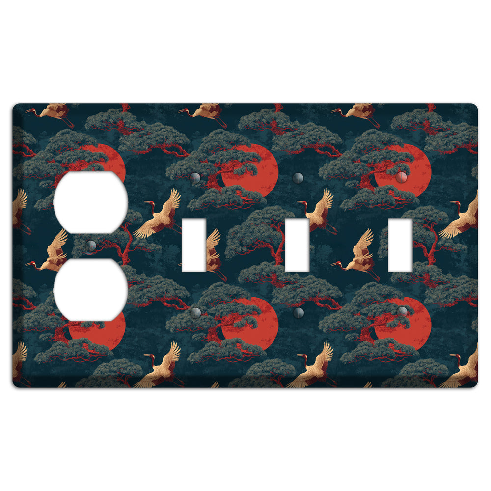 Vermillion Moon Ascent Duplex / 3 Toggle Wallplate