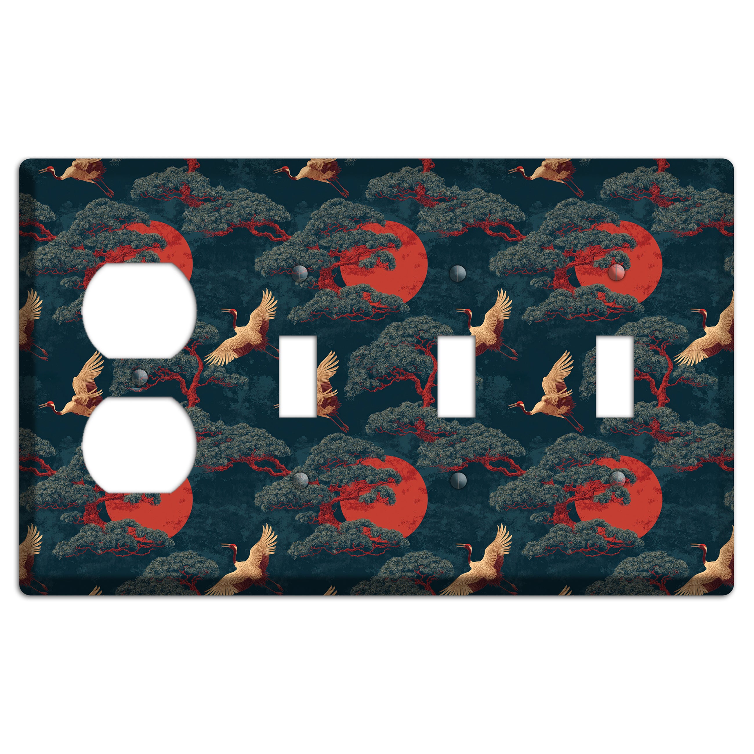 Vermillion Moon Ascent Duplex / 3 Toggle Wallplate