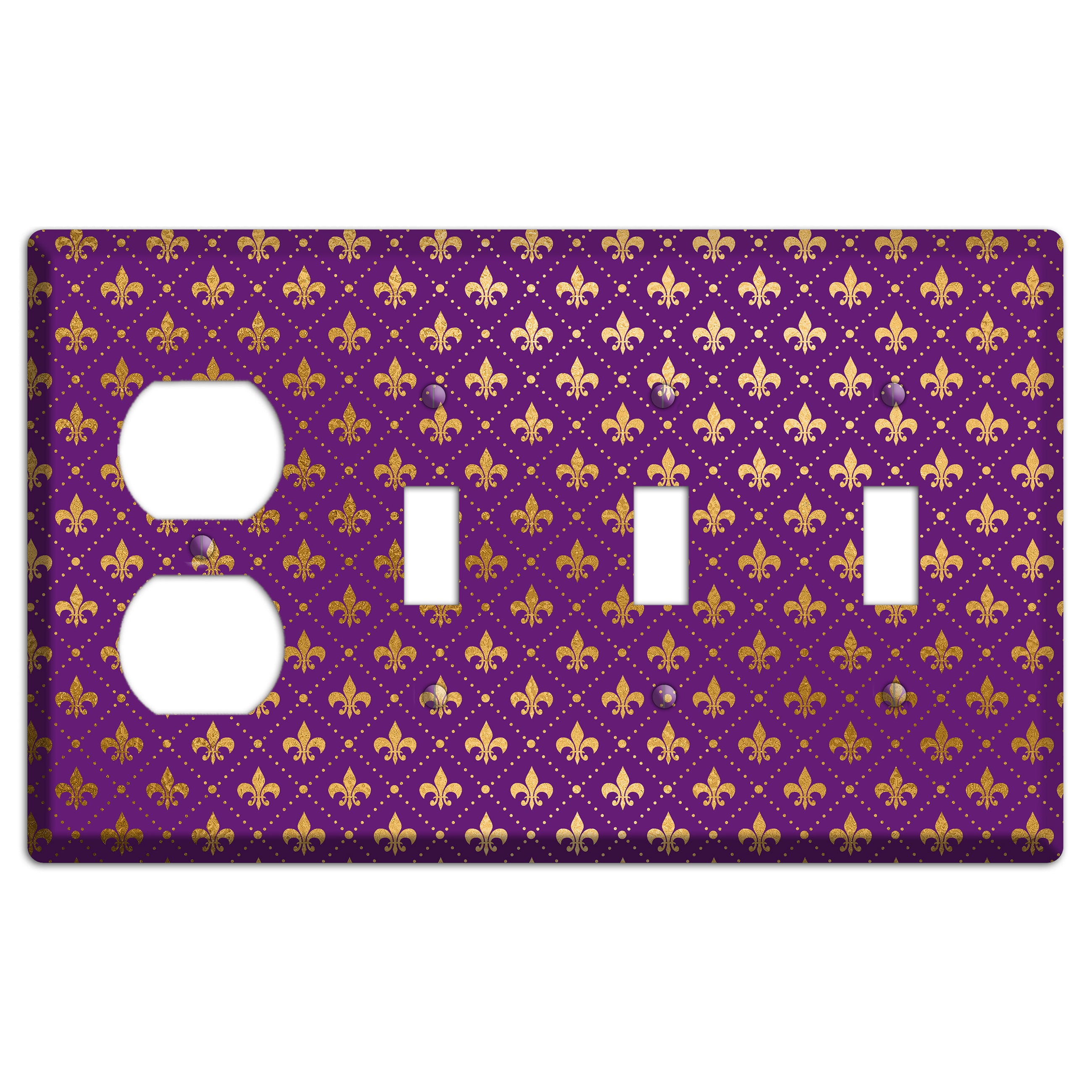 Velvet Crown Duplex / 3 Toggle Wallplate