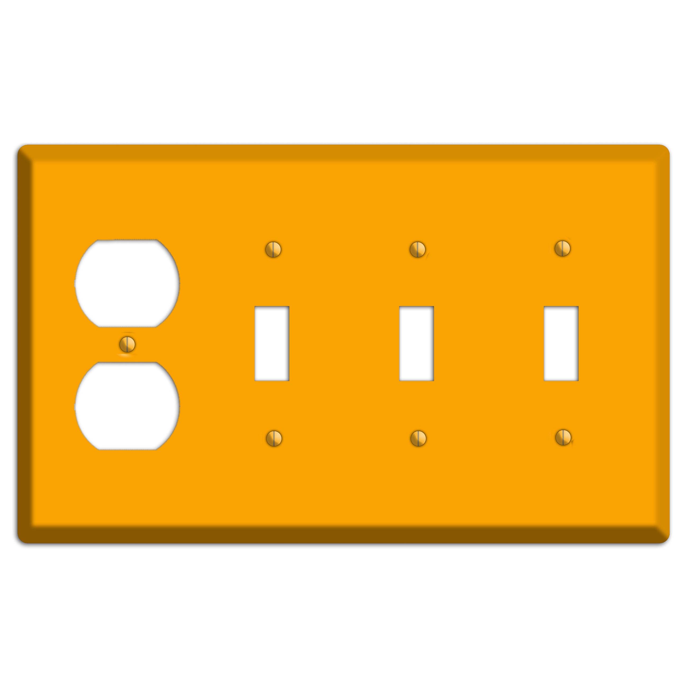 Baxter Mustard Duplex / 3 Toggle Wallplate