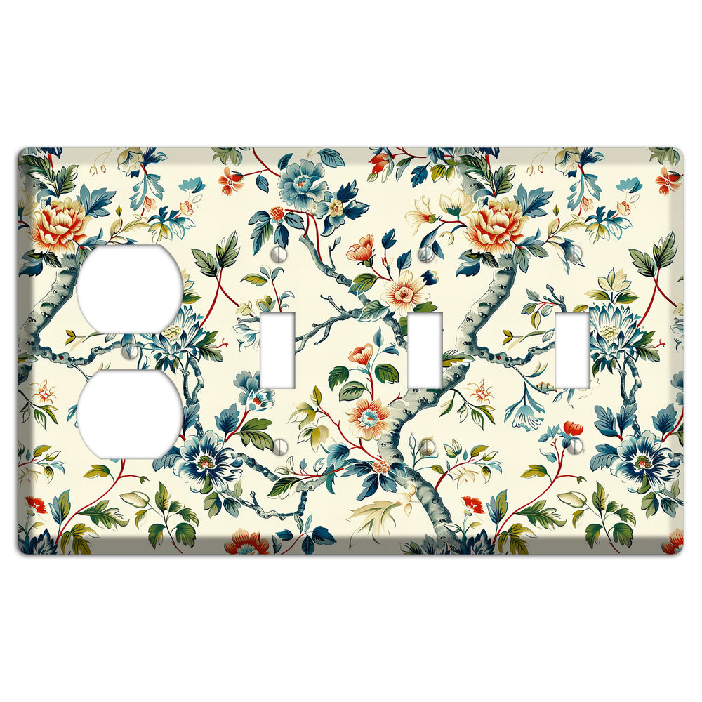 Wandering Bough Duplex / 3 Toggle Wallplate