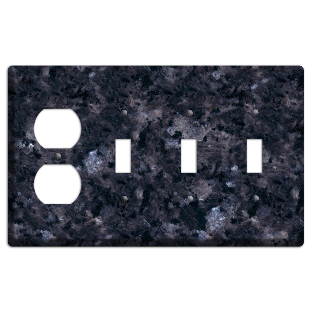Blue Pearl Granite Duplex / 3 Toggle Wallplate