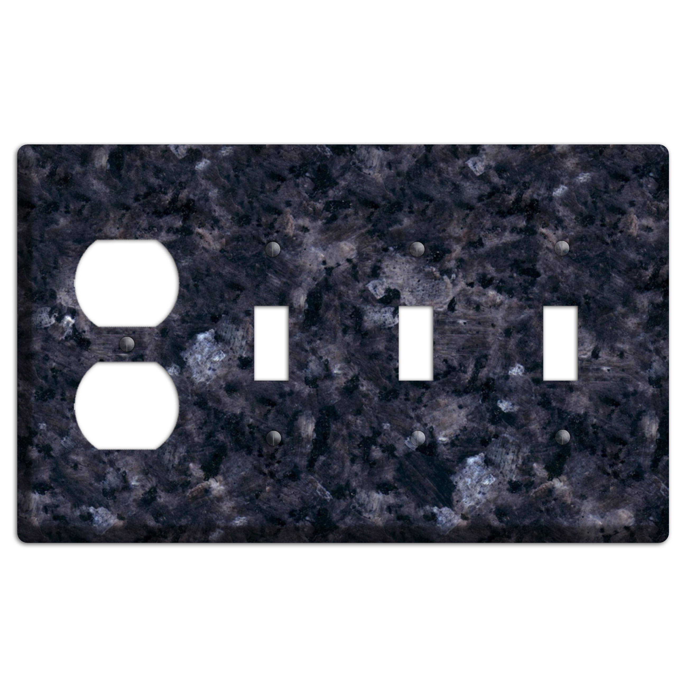 Blue Pearl Granite Duplex / 3 Toggle Wallplate