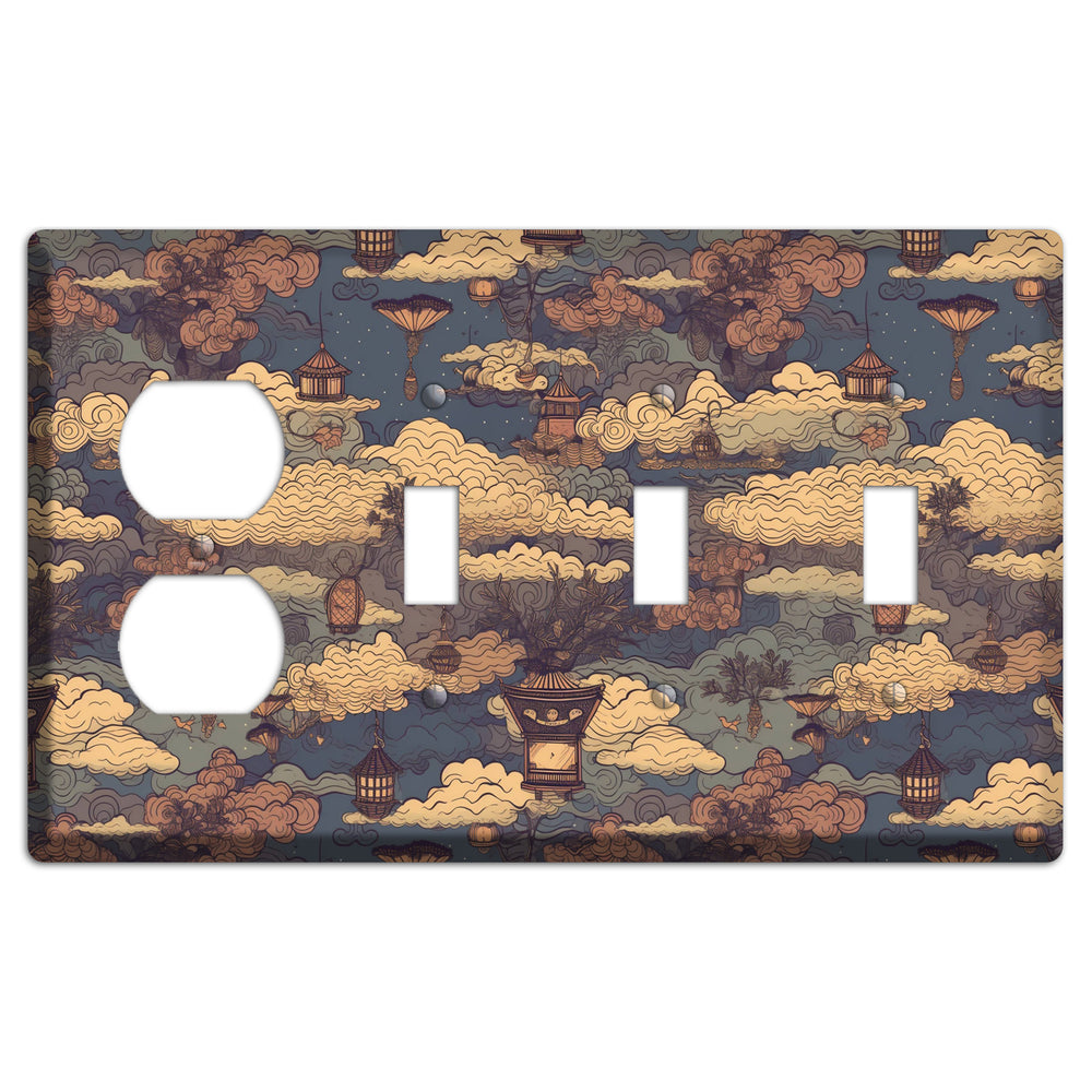 Lantern Sky Realm Duplex / 3 Toggle Wallplate