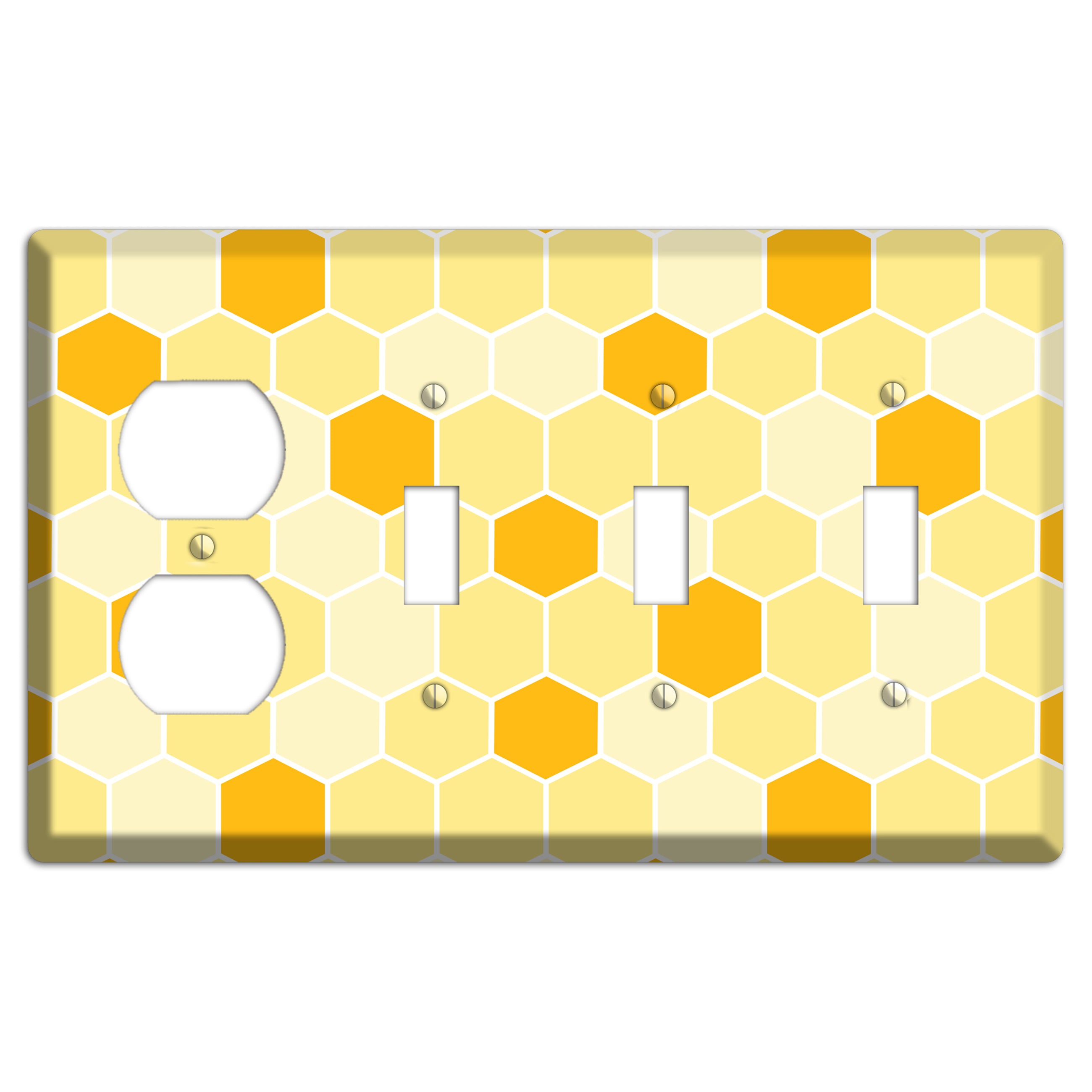 Honeycomb Harvest Duplex / 3 Toggle Wallplate