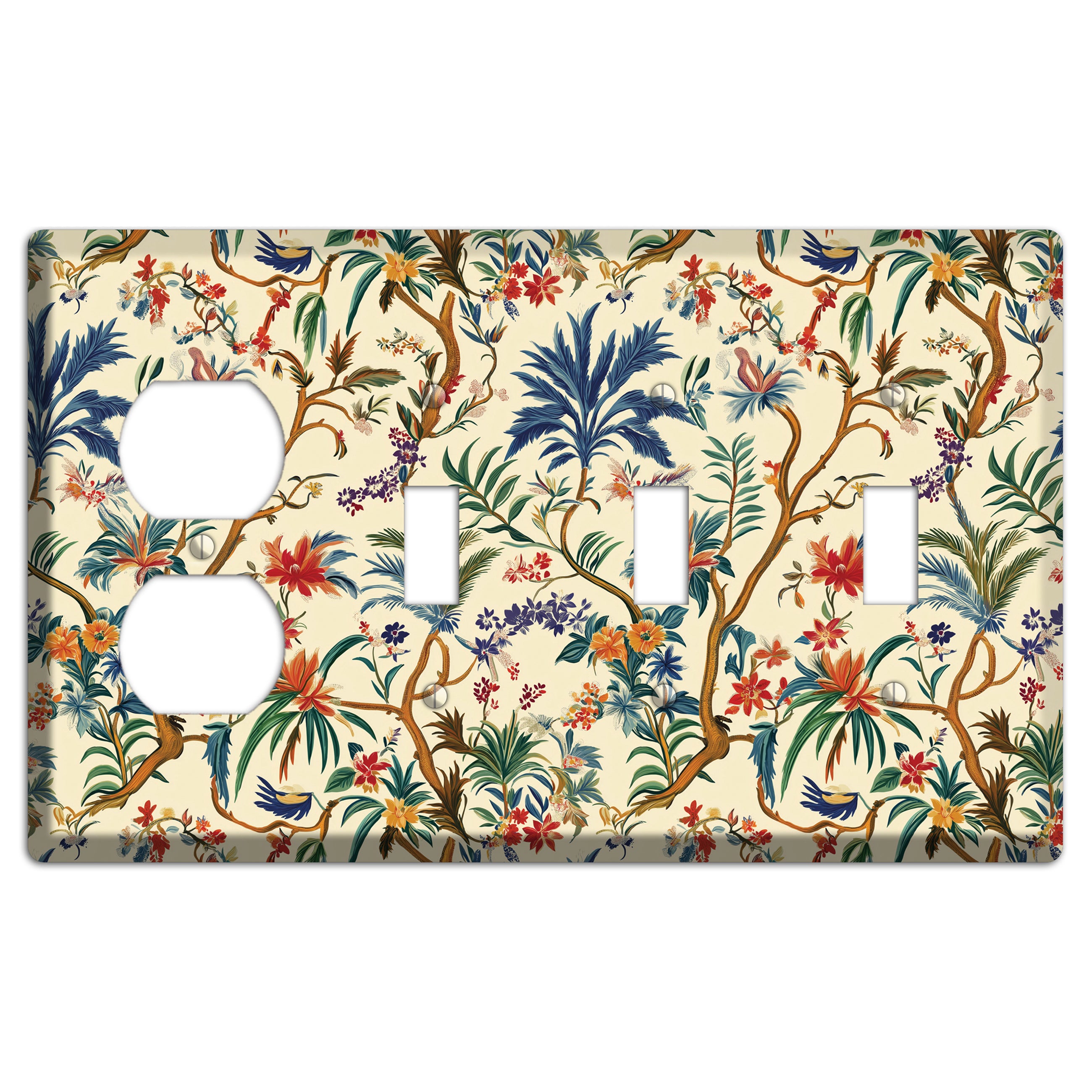 Wandering Canopy Duplex / 3 Toggle Wallplate