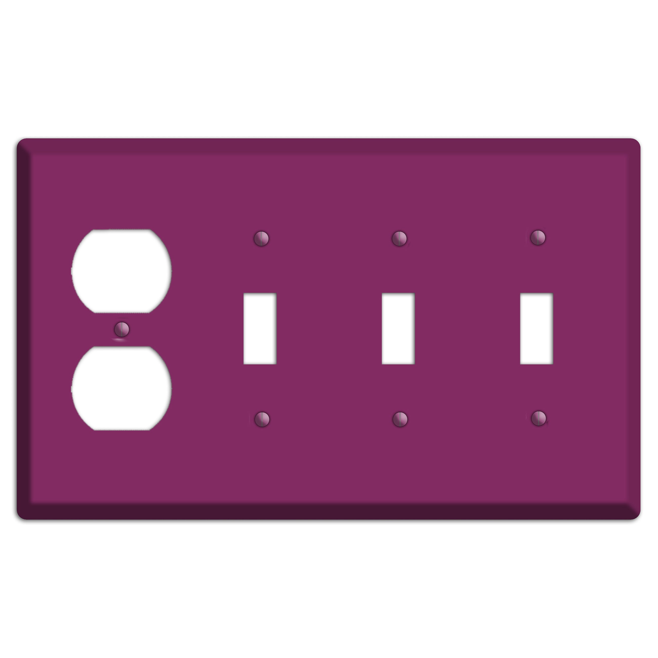 Baxter Plum Wine Duplex / 3 Toggle Wallplate