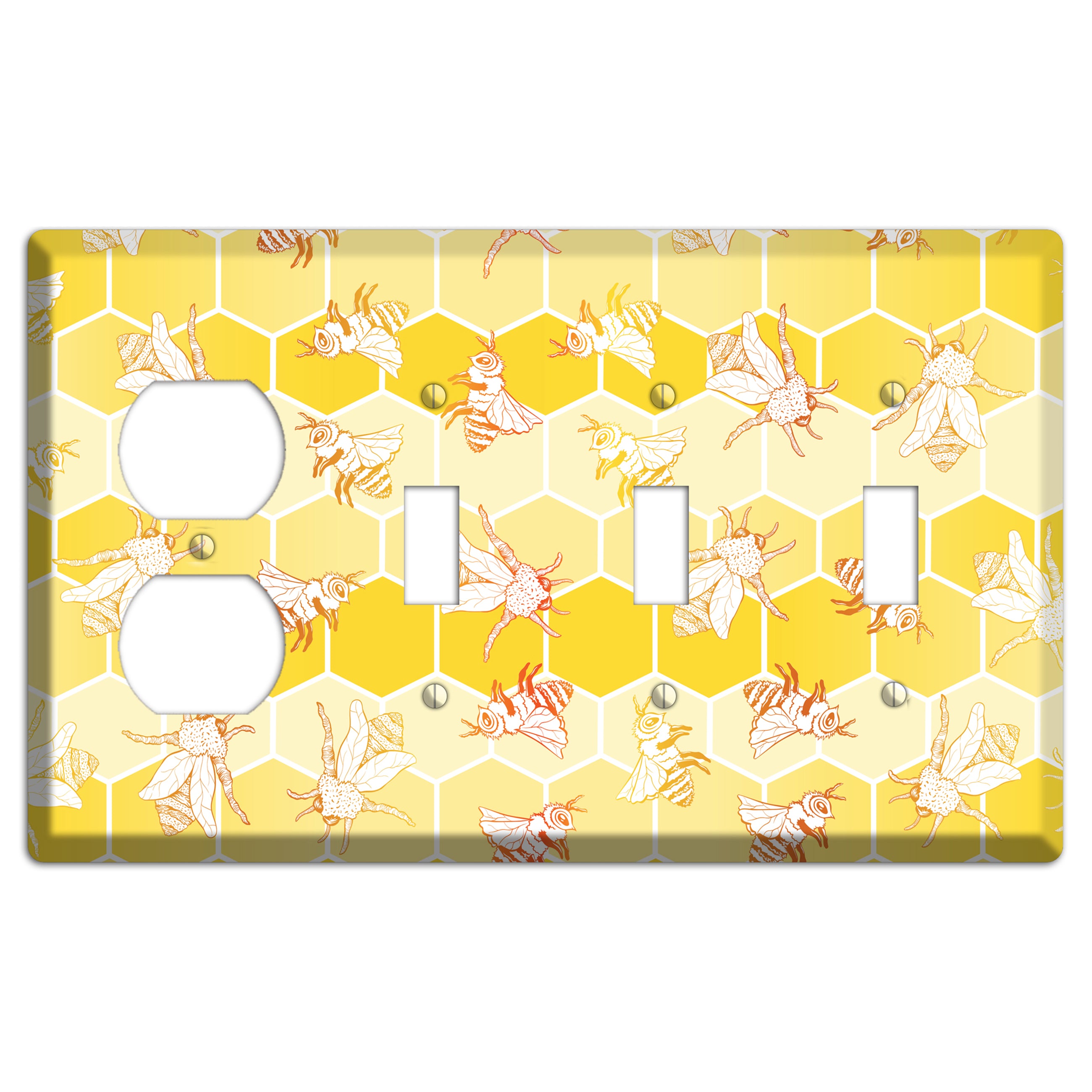 Hive & Flutter Duplex / 3 Toggle Wallplate