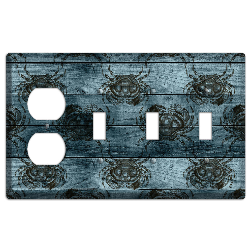 Crabby Waters Duplex / 3 Toggle Wallplate