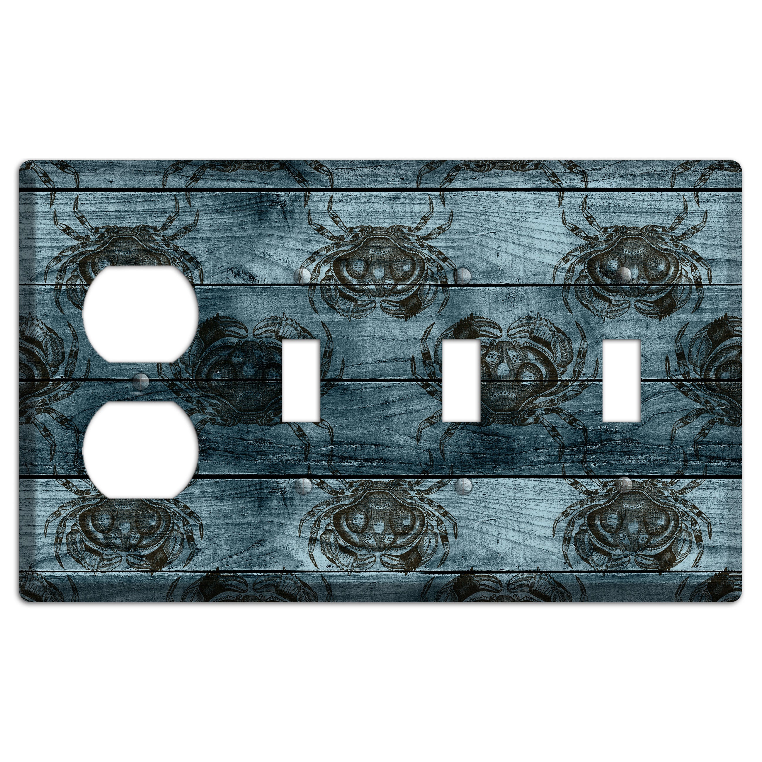 Crabby Waters Duplex / 3 Toggle Wallplate