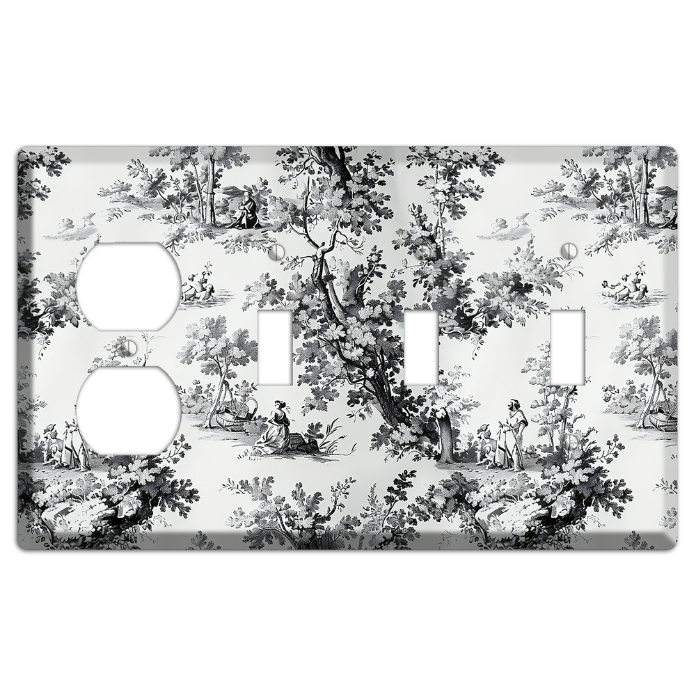 Pastoral Whisper Duplex / 3 Toggle Wallplate