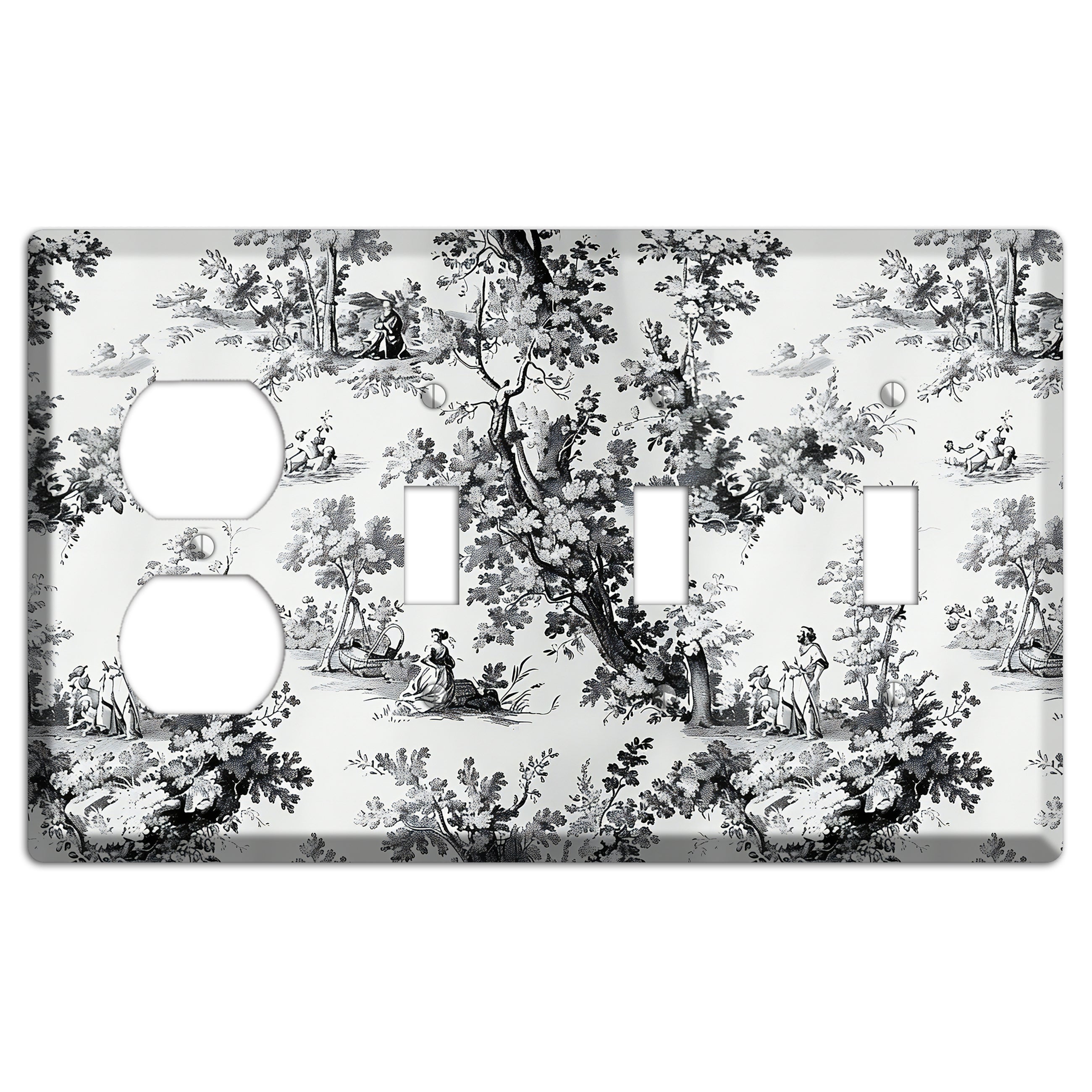 Pastoral Whisper Duplex / 3 Toggle Wallplate