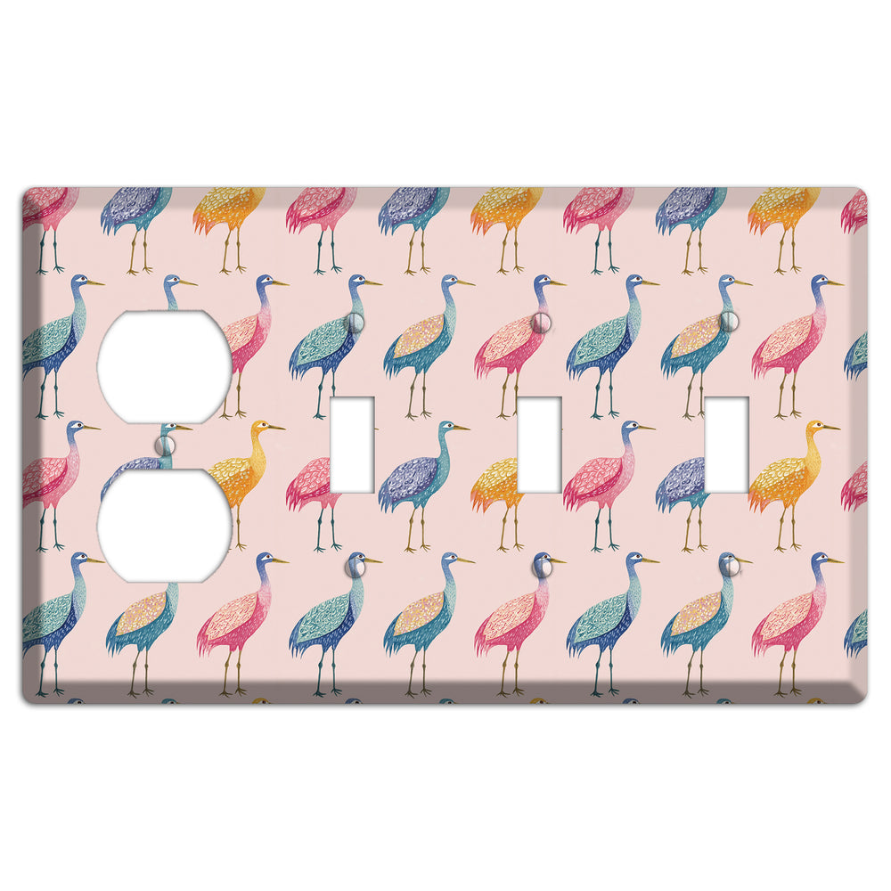 Rainbow Marsh Parade Duplex / 3 Toggle Wallplate