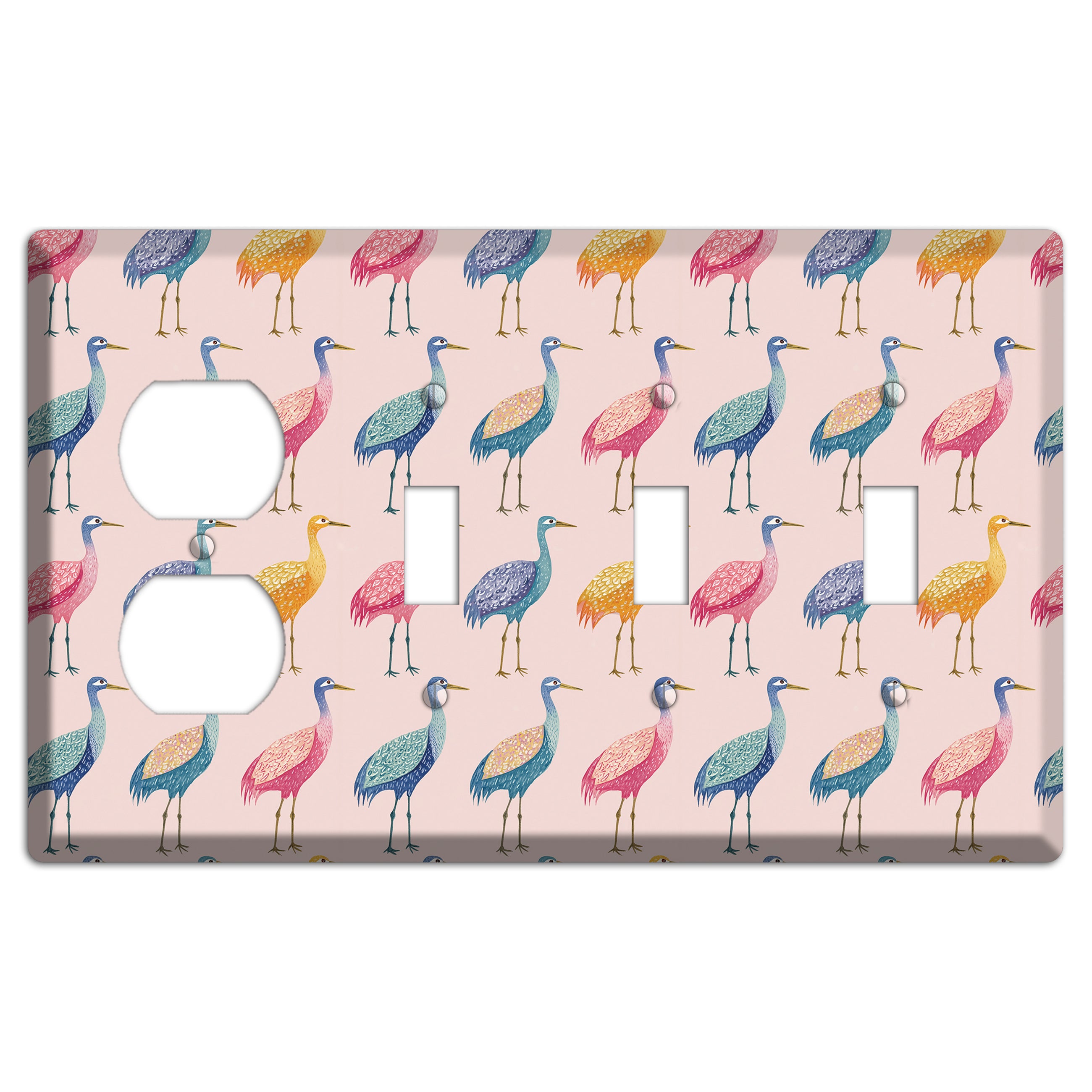 Rainbow Marsh Parade Duplex / 3 Toggle Wallplate